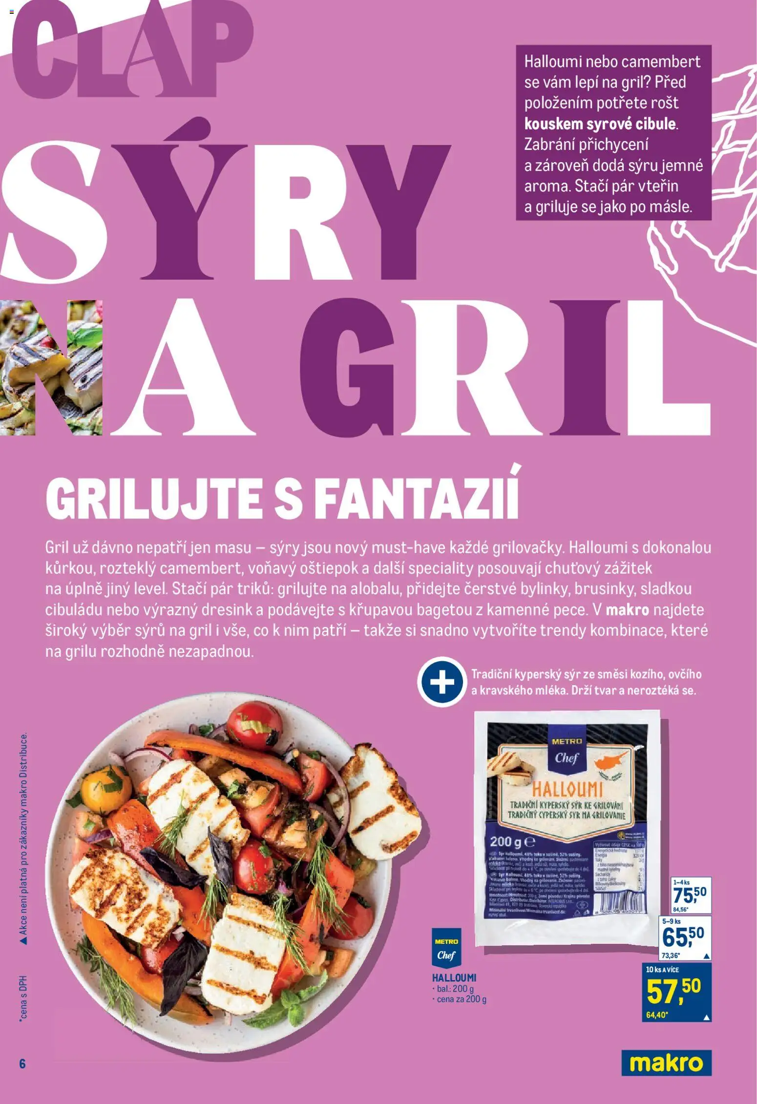 Makro leták - Pro milovníky jídla od 06.05.2026 | Strana: 6 | Produkty: Sýr, Sýry, Gril, Rošt