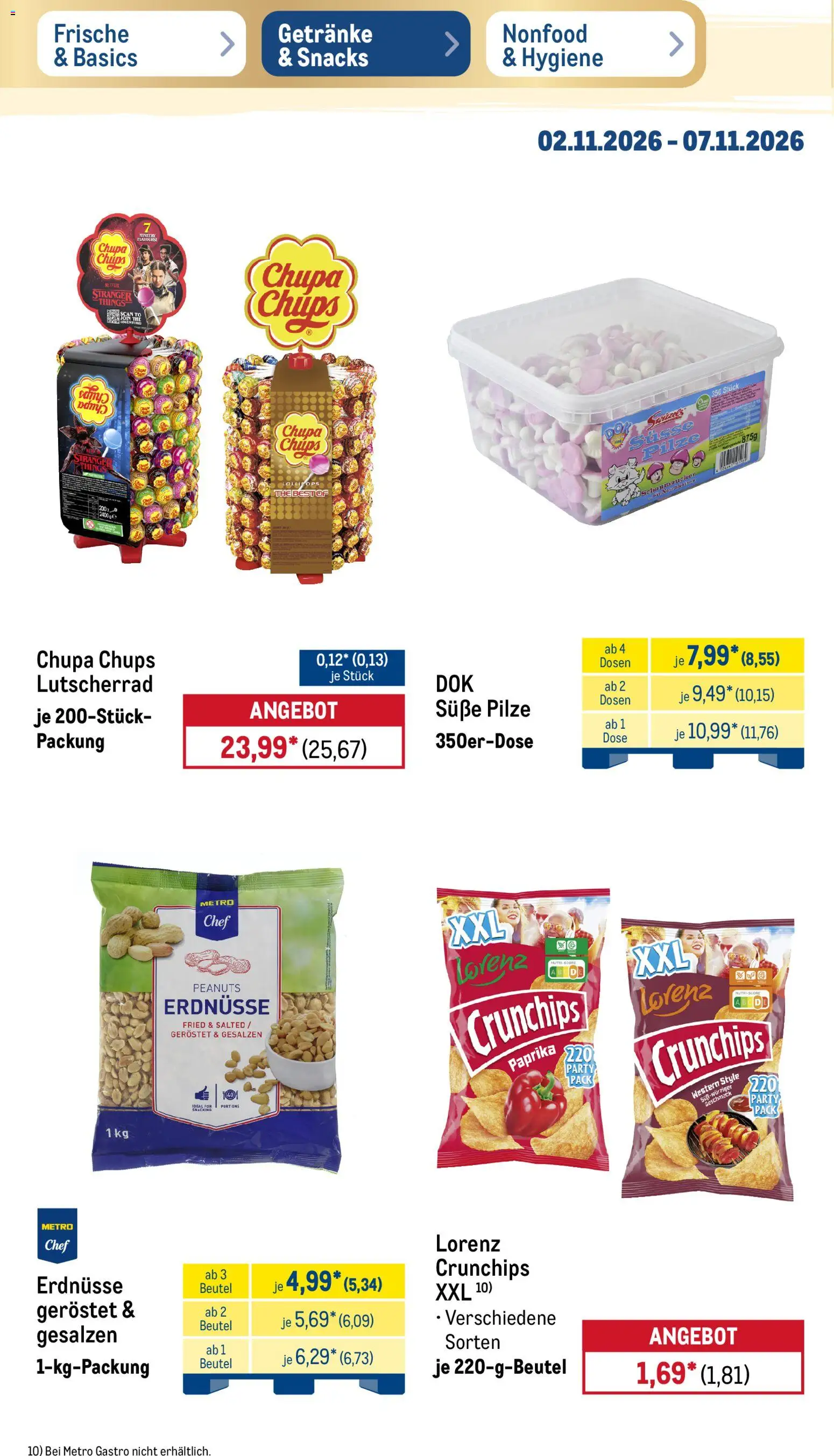 Metro Black Friday – gültig ab 02.11.2026 | Seite: 26 | Produkte: Erdnüsse, Paprika, Chips