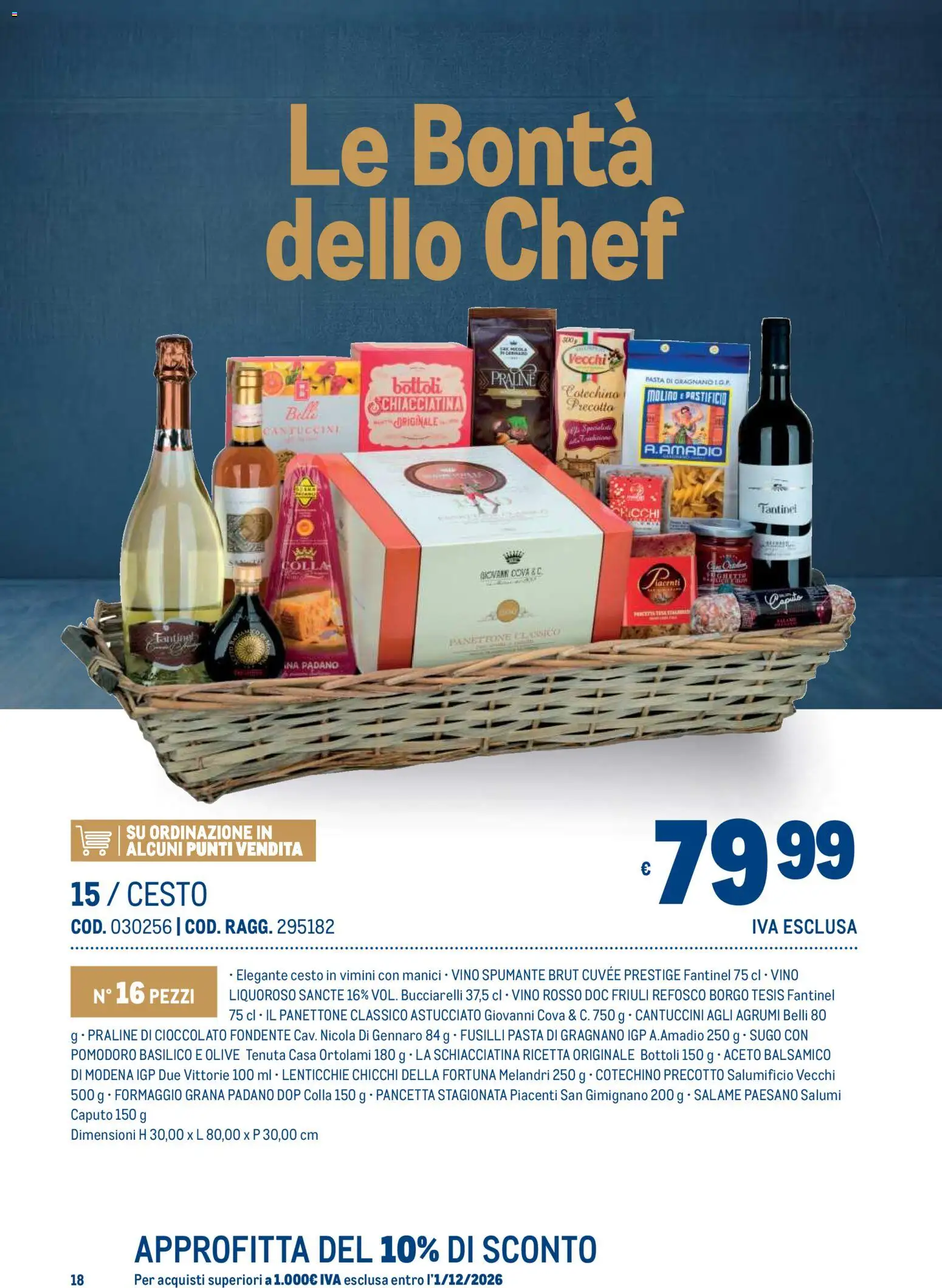 Volantino Metro del 19/10/2026 | Pagina: 18 | Prodotti: Cioccolato, Pancetta, Lenticchie, Basilico