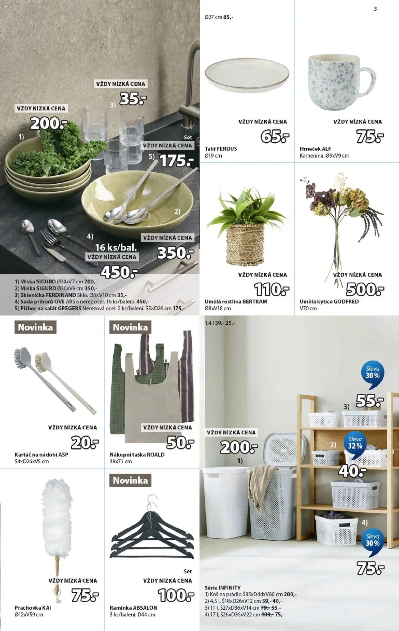 JYSK leták od 16.09.2026 | Strana: 3 | Produkty: Ramínka, Příbor, Salát, Koš