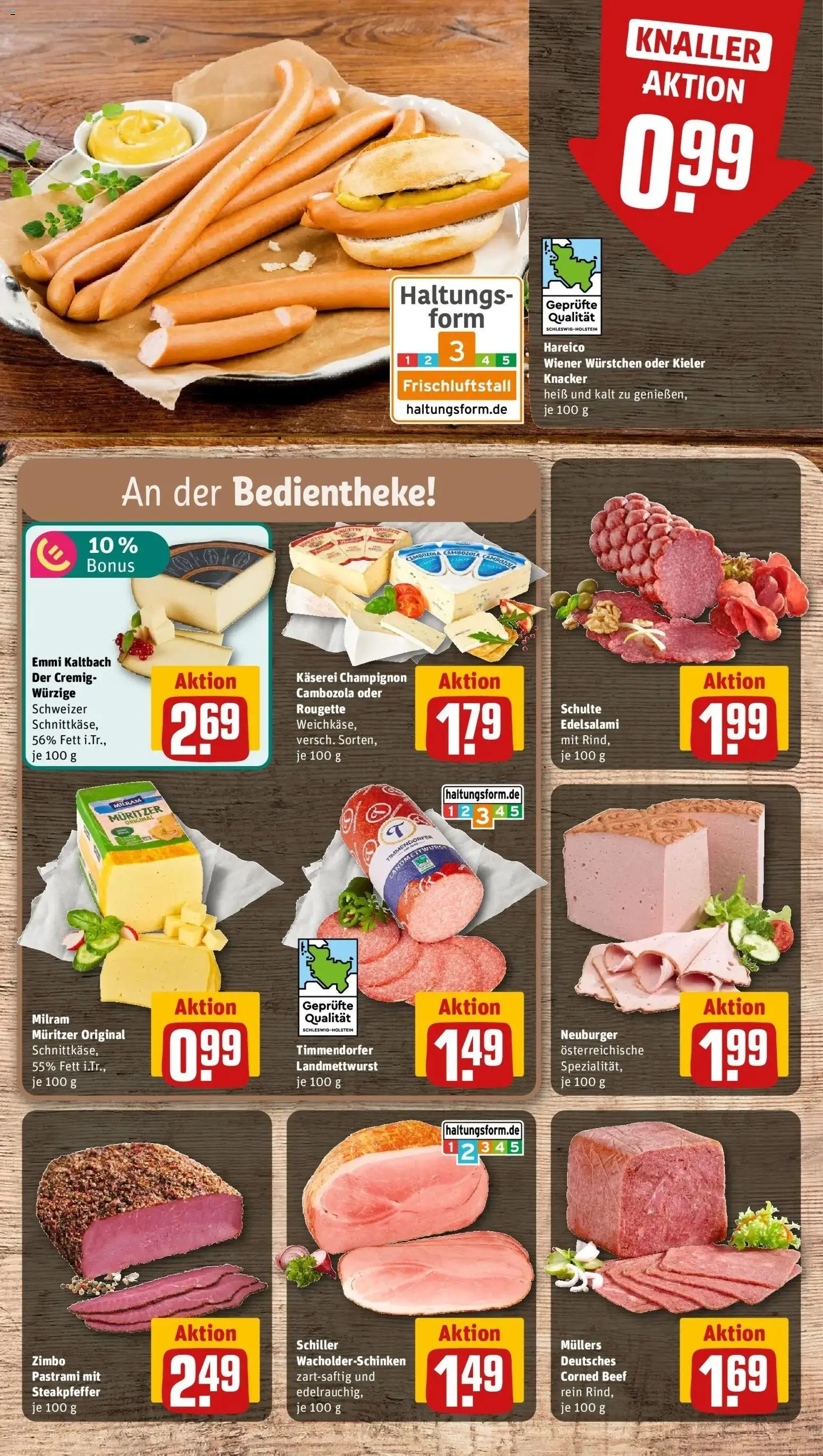 REWE Prospekt ab 28.09.2026 zum Blättern » Angebote | Seite: 17 | Produkte: Wiener wurstchen, Milram