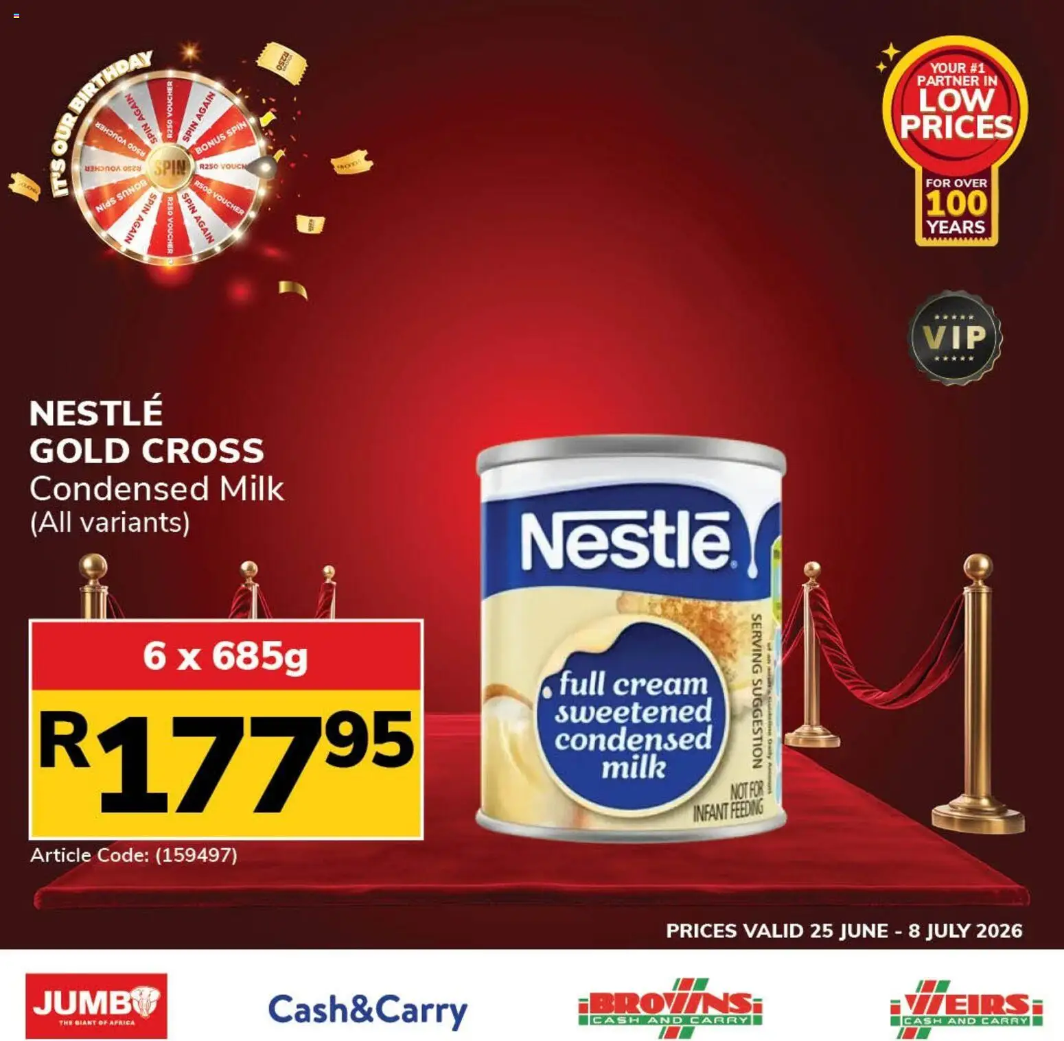 New Jumbo catalogue – valid from 25/06/2026 | Page: 2 | Products: Milk, Condensed milk, Cream