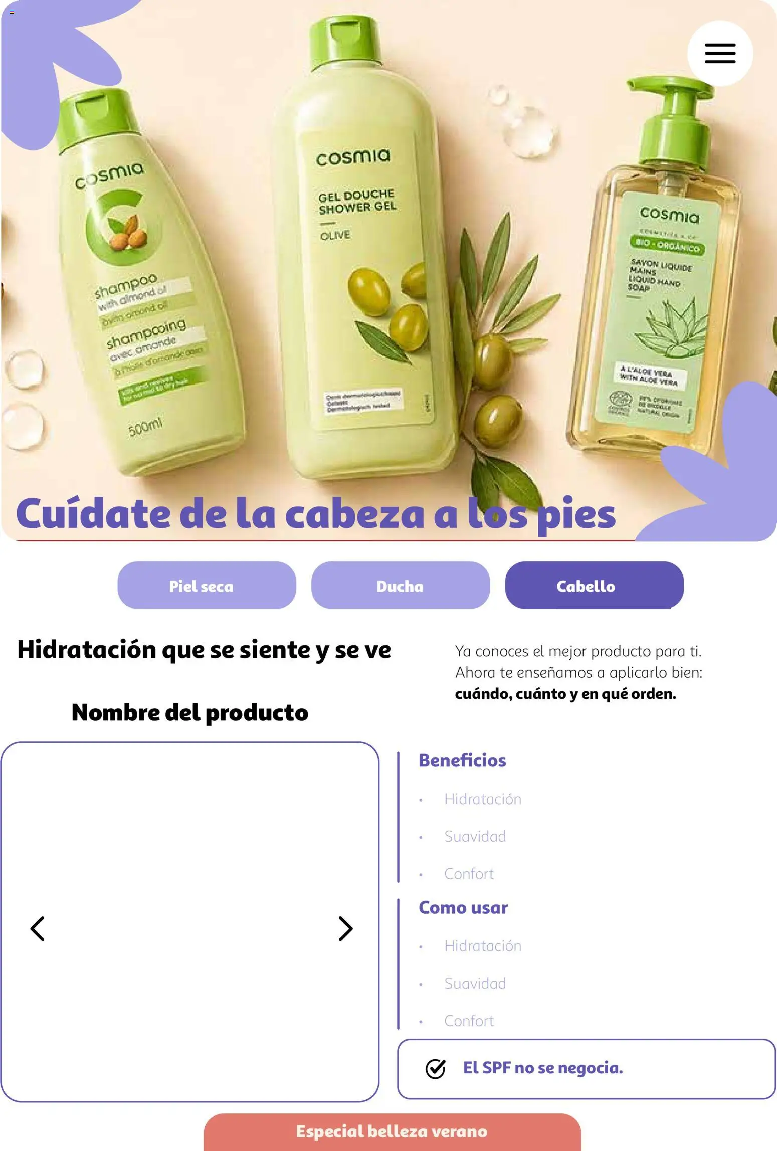 Alcampo Catálogo digital Belleza 2026 │ válido desde el 05.05.2026 | Página: 13 | Productos: Té, Ducha