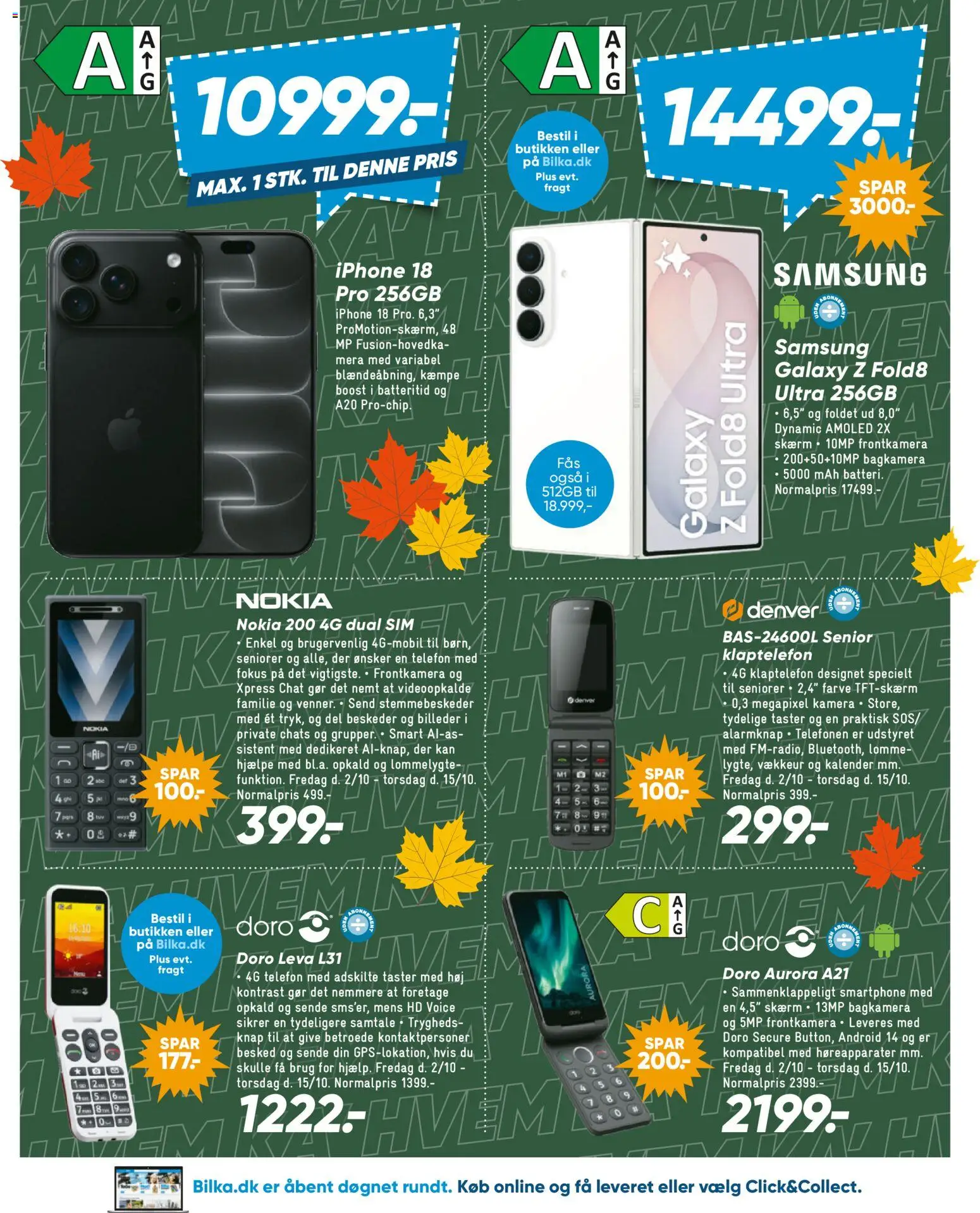 Bilka tilbudsavis – gyldig fra 02/10/2026 | Side: 22 | Produkter: Skærm, Telefon, Smartphone, Vækkeur