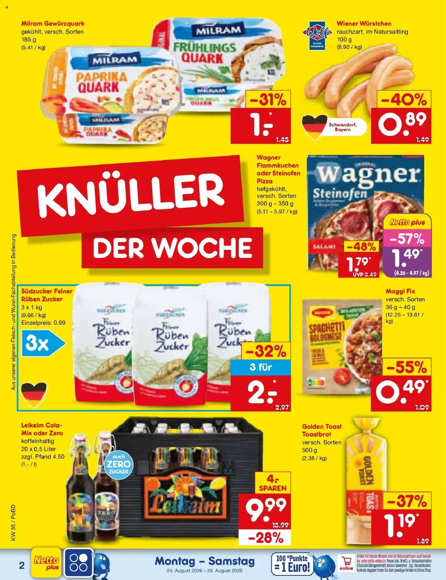 Netto Marken-Discount Prospekt Selb – gültig ab 24.08.2026 | Seite: 2 | Produkte: Maggi, Toast, Toastbrot, Maggi fix