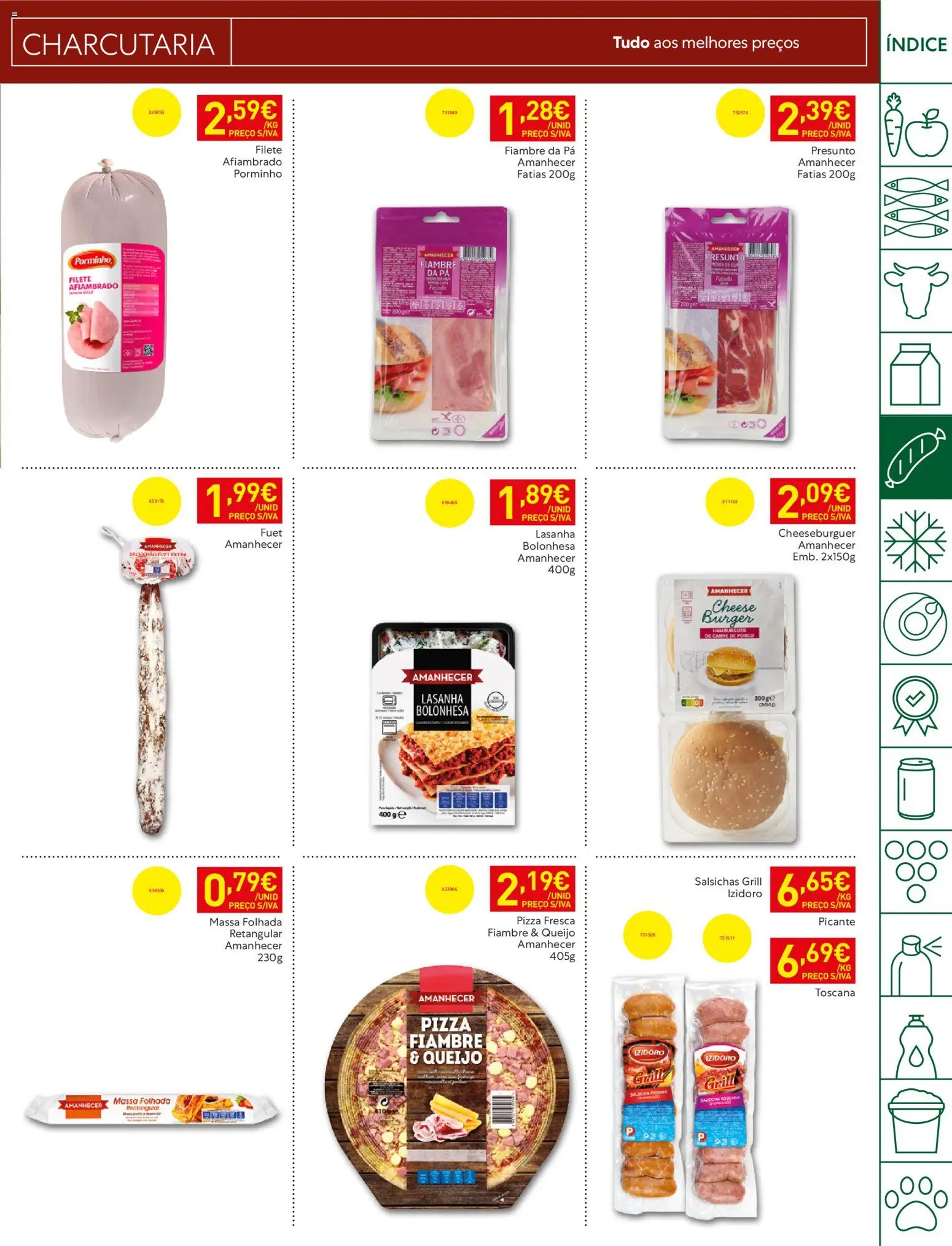 Recheio folheto Madeira │ válido de 14/07/2026 | Página: 9 | Produtos: Hambúrguer, Lasanha, Queijo, Massa