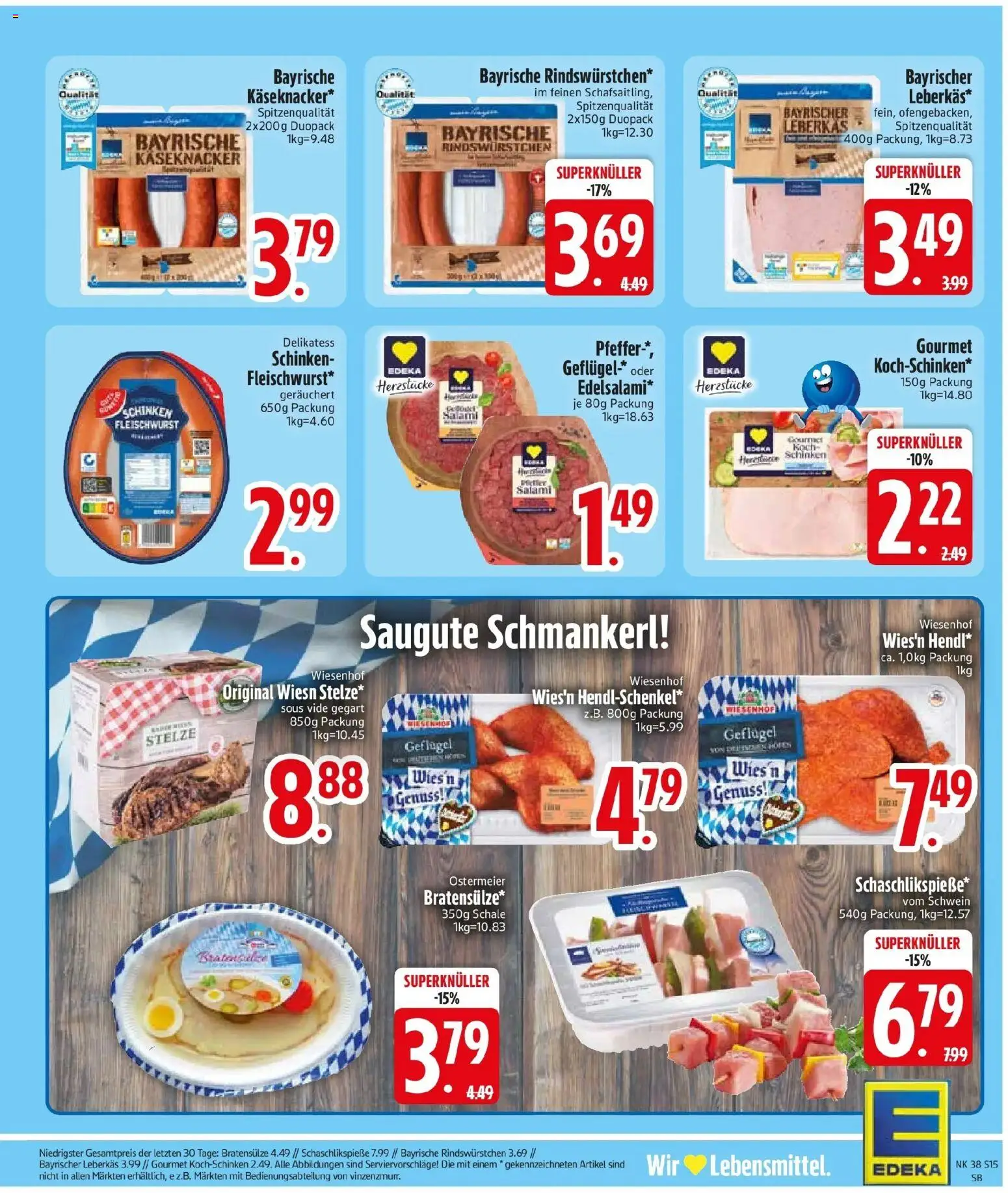 Edeka Prospekt Zolling (ab 14.09.2026) » Angebote Online | Seite: 17 | Produkte: Pfeffer, Salami, Schinken