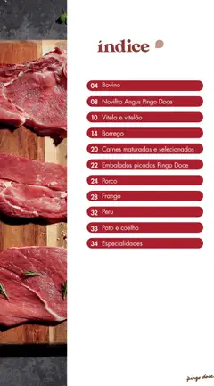 Pré-visualização Vitela e vitelão, Veal and young beef products. válido de 20/05/2025 | Página: 3 | Produtos: Peru, Pato, Especialidades, Coelho