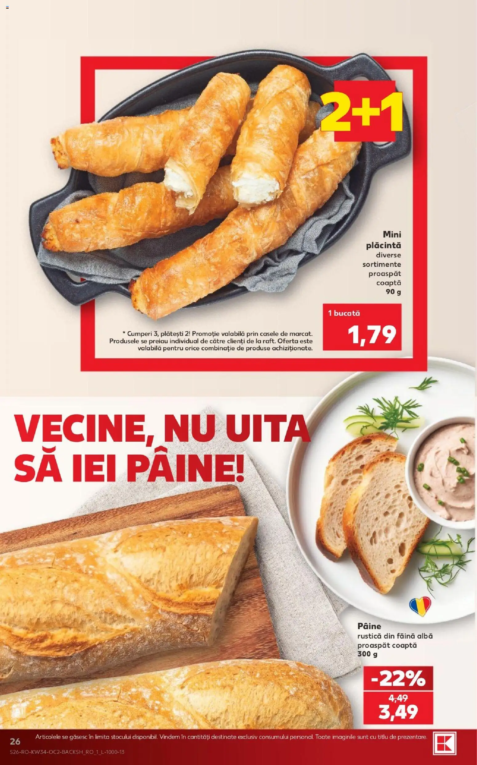 Noul catalog Kaufland – valabil de la 19.08.2026 | Pagină: 26 | Produse: Alba, Plăcintă, Pâine, Făină