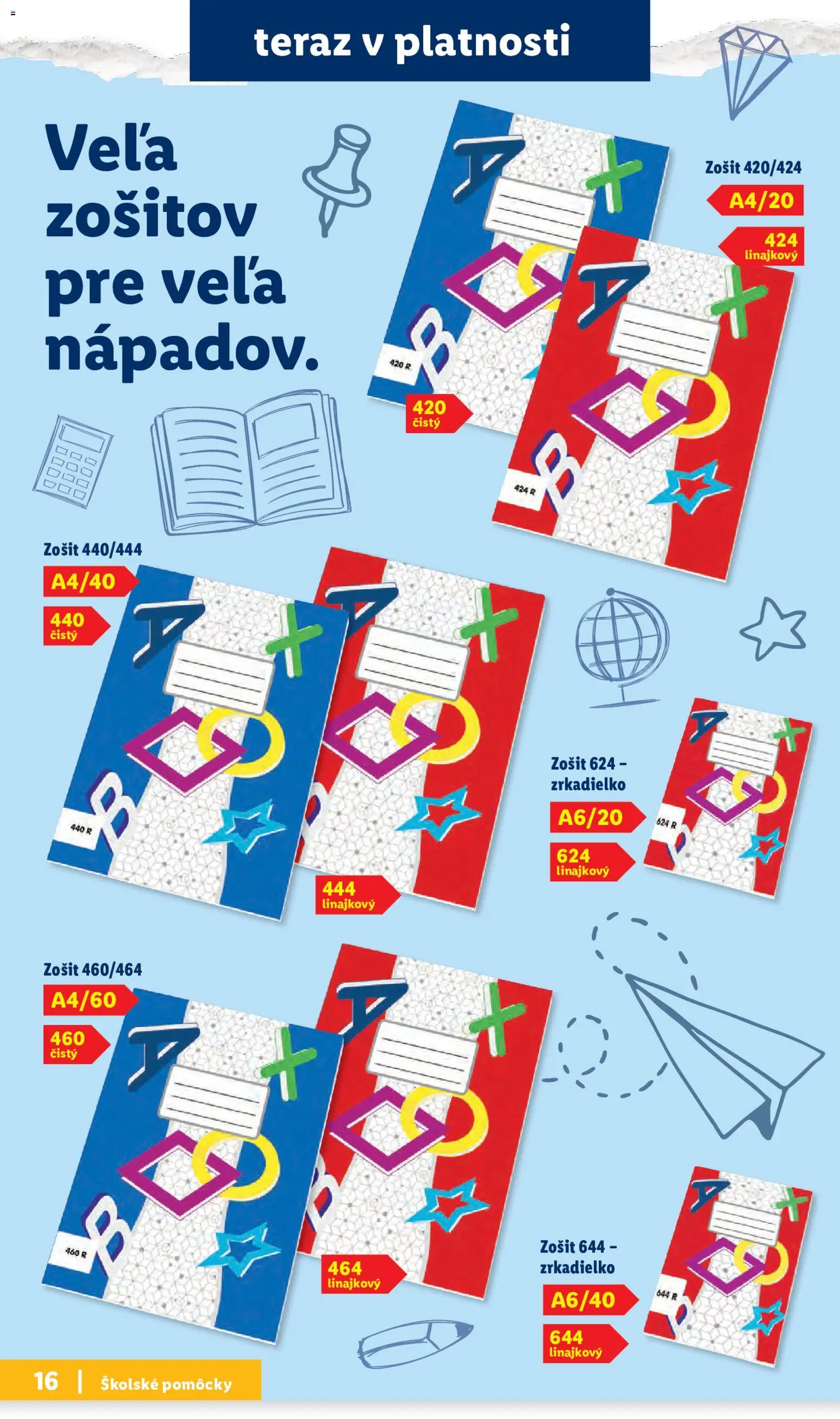 Nové Lidl akcie – leták je platný od 20.07.2026 | Strana: 28 | Produkty: Zošit, Notebook