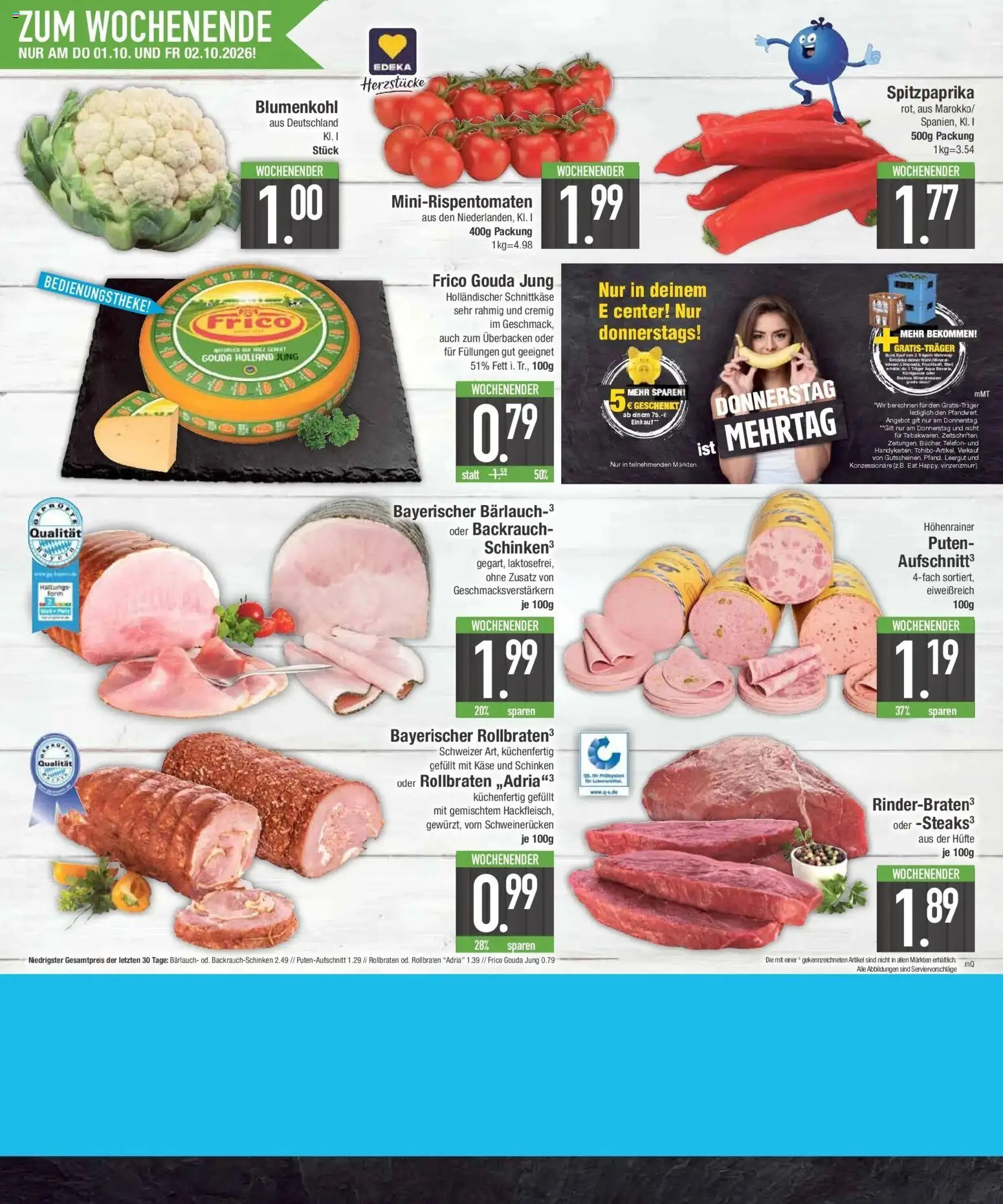 E center Prospekt München (ab 28.09.2026) zum Blättern | Seite: 26 | Produkte: Käse, Gouda, Limonade, Schinken