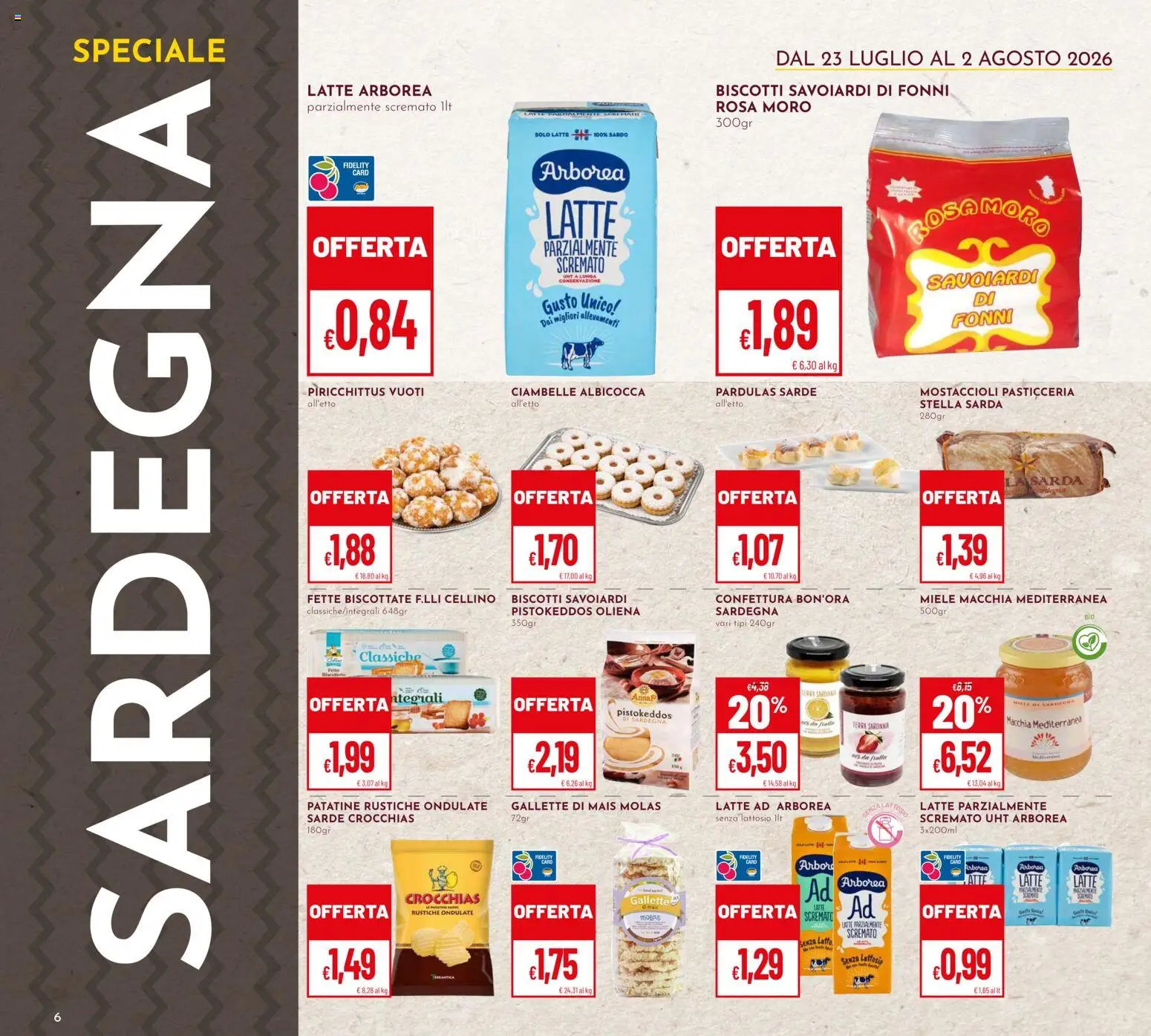 Volantino Pan del 23/07/2026 | Pagina: 6 | Prodotti: Patatine, Gallette, Miele, Terra