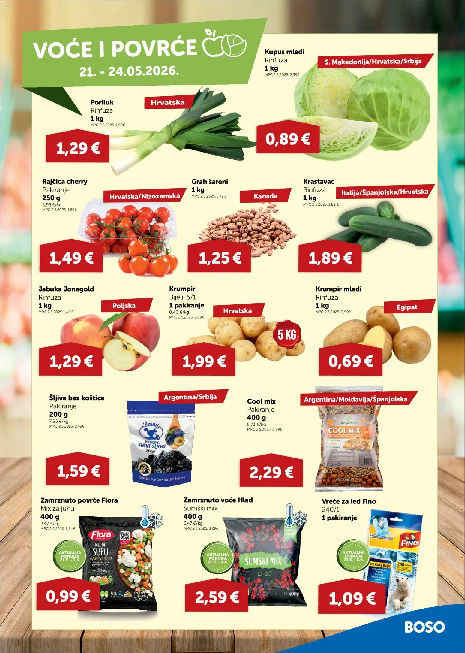Boso katalog | vrijedi od 21.05.2026 | Stranica: 3 | Proizvodi: Krastavac, Povrće, Voće, Rajčica
