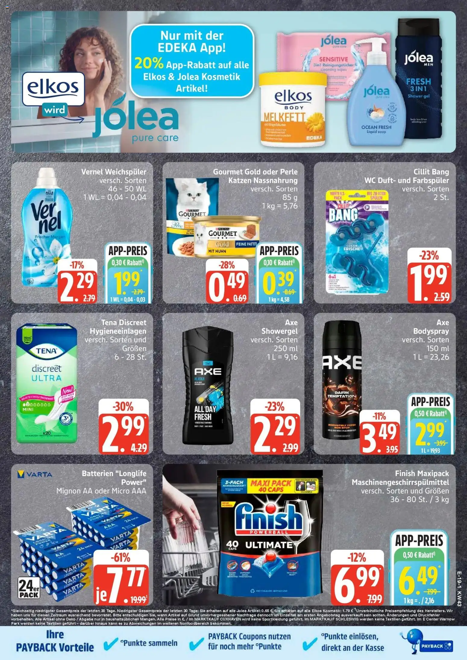 Edeka Prospekt Elmshorn (ab 19.10.2026) » Angebote Online | Seite: 26 | Produkte: Batterien, Duft, Finish, Reinigungstücher