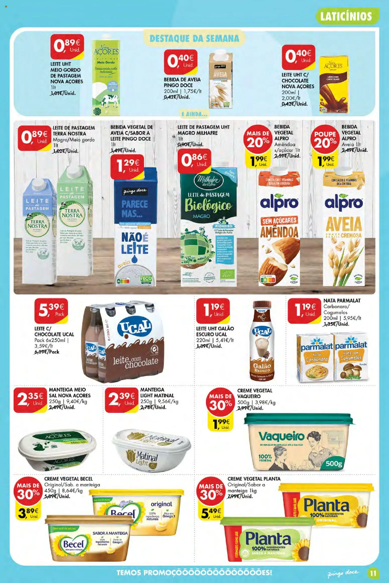 Pingo Doce Poupe Esta Semana Açores │ válido de 10/09/2026 | Página: 11 | Produtos: Leite, Chocolate, Nata, Creme