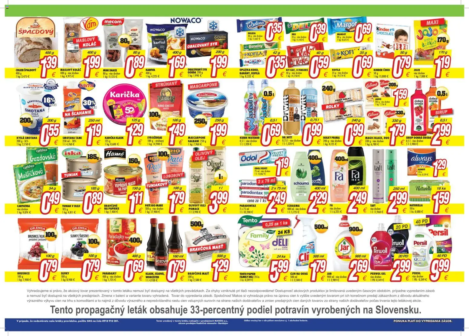 Nové Makos akcie – leták je platný od 20.07.2026 | Strana: 2 | Produkty: Paradajky, Perwoll, Koláč, Slivky
