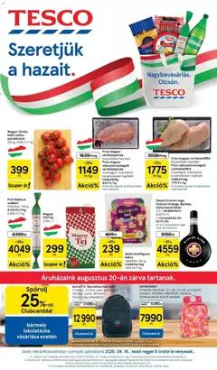 Tesco akciós újság - amely érvényes a következő dátumtól: 2026.08.18.