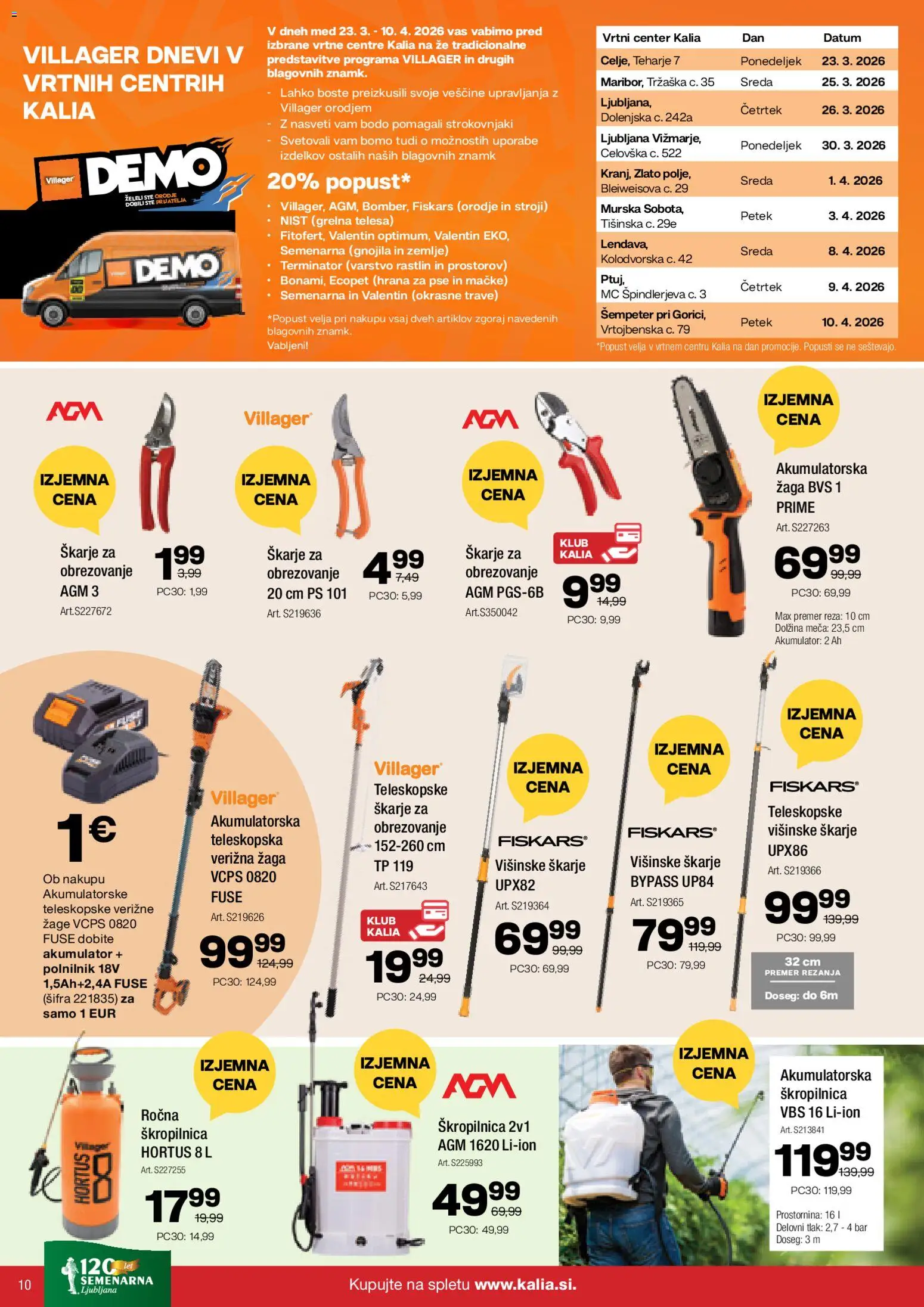Novi Kalia katalog ponudbe – veljaven od 23.03.2026 | Stran: 10 | Izdelki: Hrana za pse, Verižna žaga, Orodje, Polnilnik