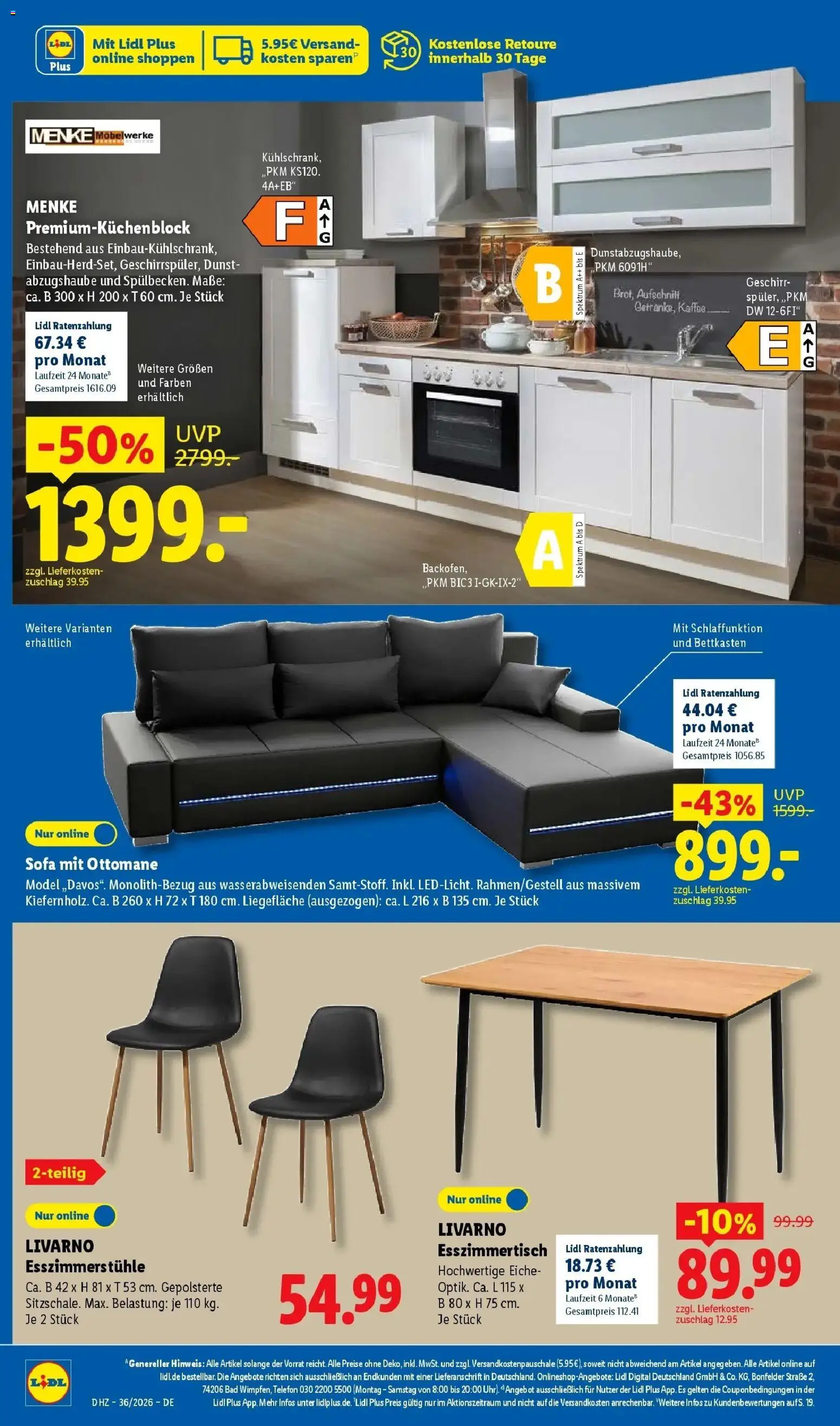 Lidl Prospekt Wahlstedt (ab 31.08.2026) zum Blättern » Angebote | Seite: 52 | Produkte: Esszimmerstühle, Kaffee, Bad, Backofen