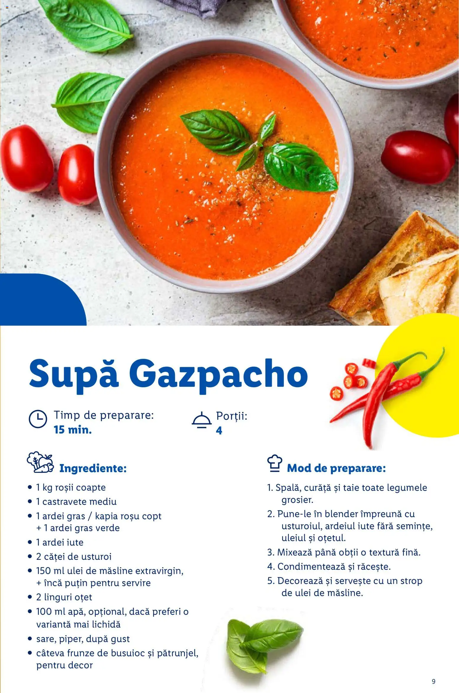Noul catalog Lidl – valabil de la 07.09.2026 | Pagină: 9 | Produse: Blender, Măsline, Ulei, Roșii