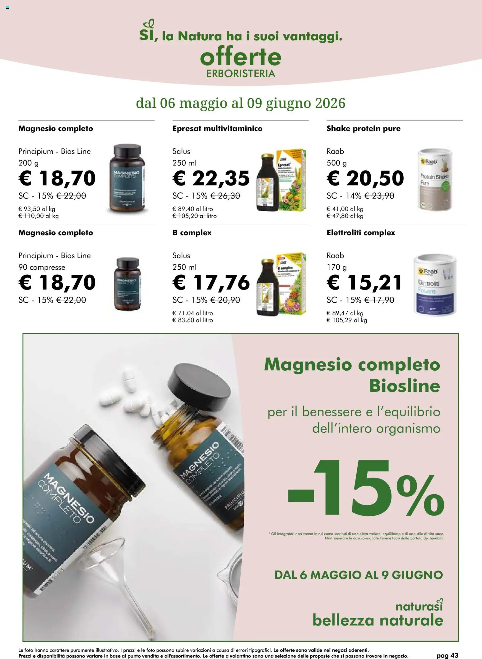 Volantino Natura Sì del 06.05.2026 | Pagina: 43