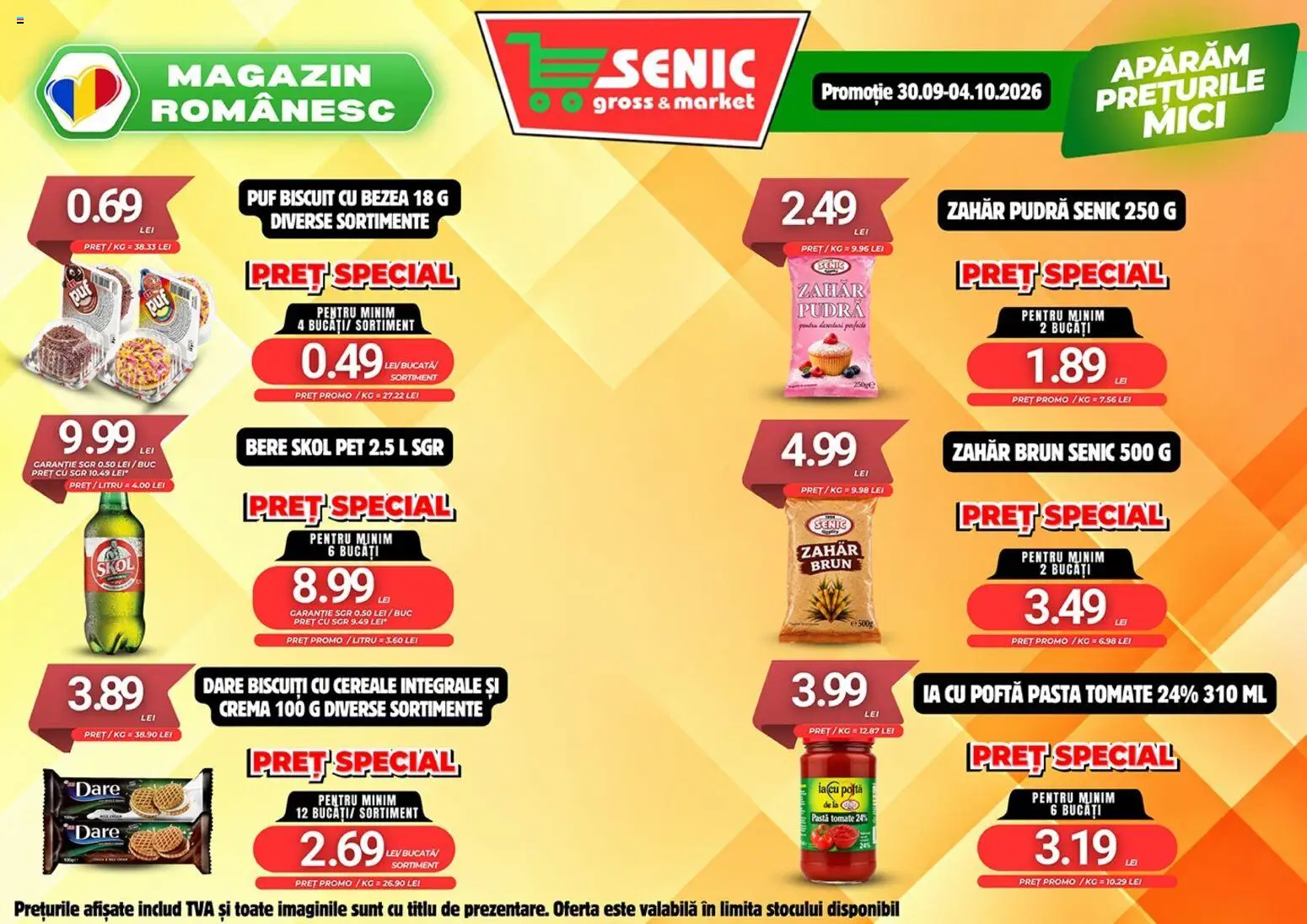 Noul catalog Senic – valabil de la 01.10.2026 | Pagină: 5 | Produse: Mici, Cremă, Bere, Cereale