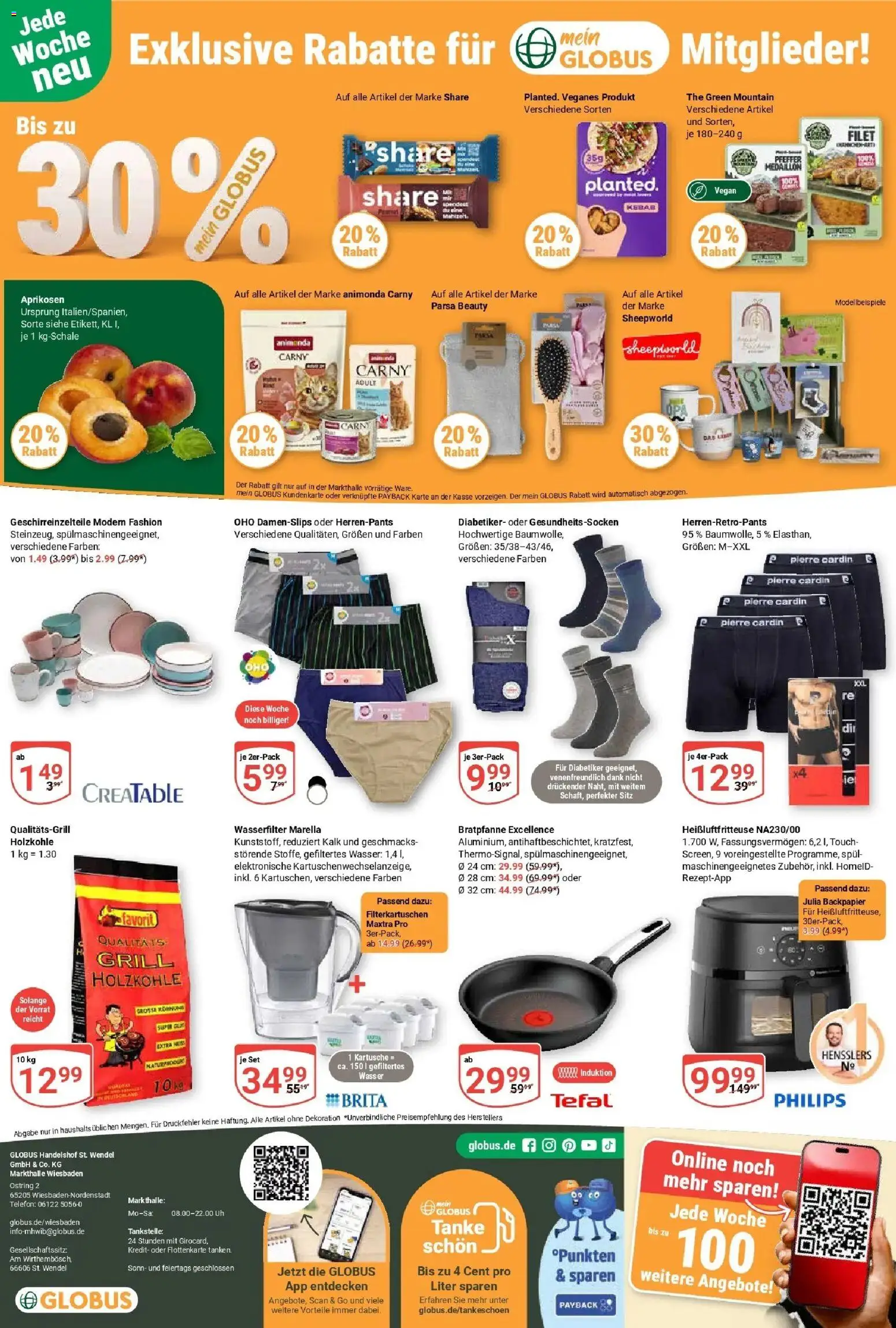 Globus Prospekt Wiesbaden-Nordenstadt (ab 03.08.2026) » Angebote online | Seite: 30 | Produkte: Grill, Wasser, Pfeffer, Telefon