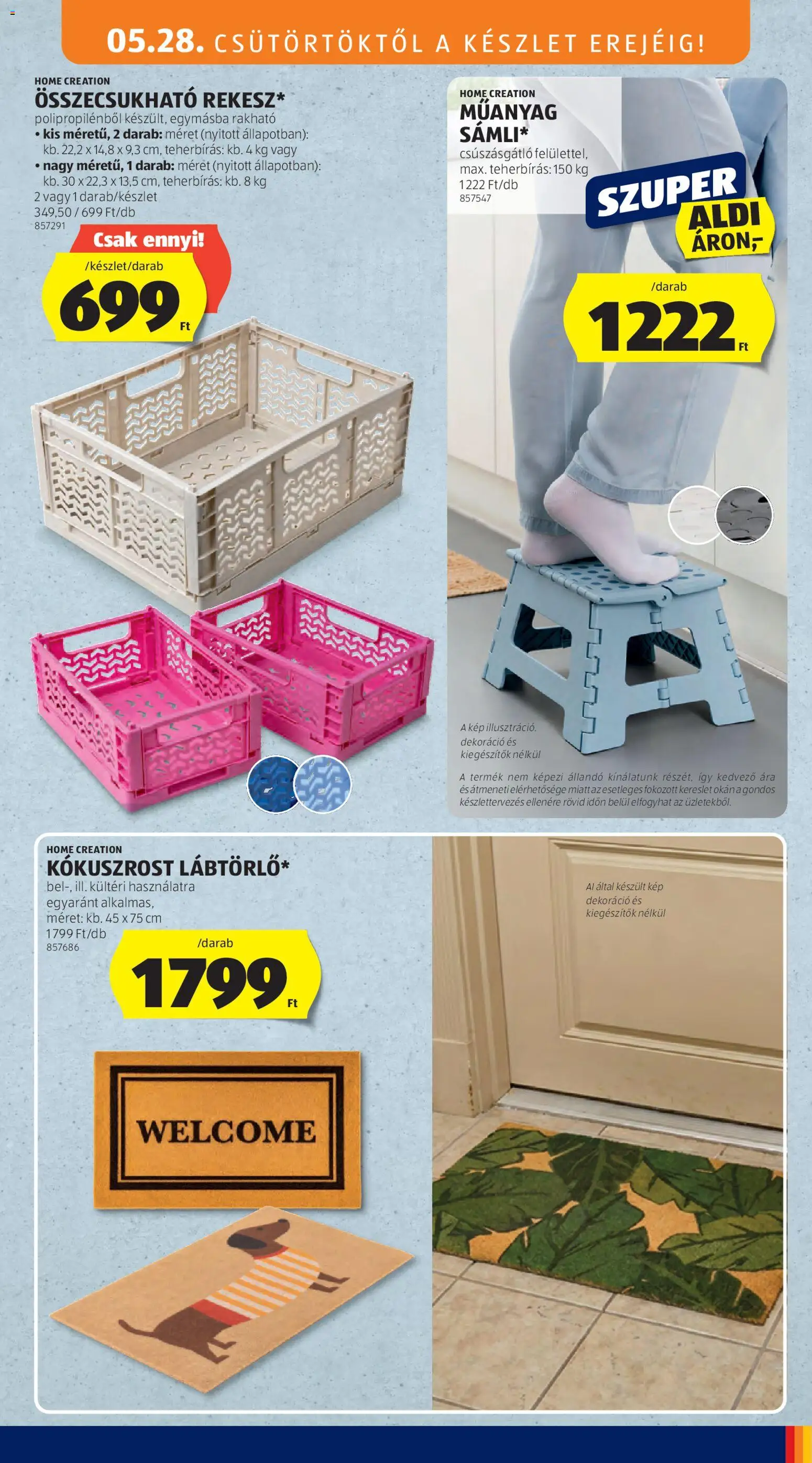 Aldi akciós ujság - amely érvényes a következő dátumtól: 28.05.2026 | Oldal: 29 | Termékek: Dekoráció