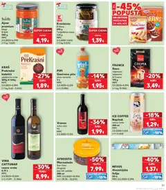 FRANCK Kava, FRANCK Kava mljevena Jubilarna ili Crema 175 g - Pregled kataloga iz trgovine Kaufland, vrijedi od 29.07.2026 | Stranica: 31 | Proizvodi: Marmelada, Kava, Vino, Naranče