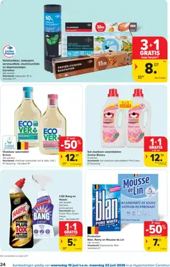 Carrefour folder week 24 - Voorbeeld van een folder van Carrefour, geldig van 10.06.2026 | Pagina: 24 | Producten: Papier, Gel, Fehérje, Citroen