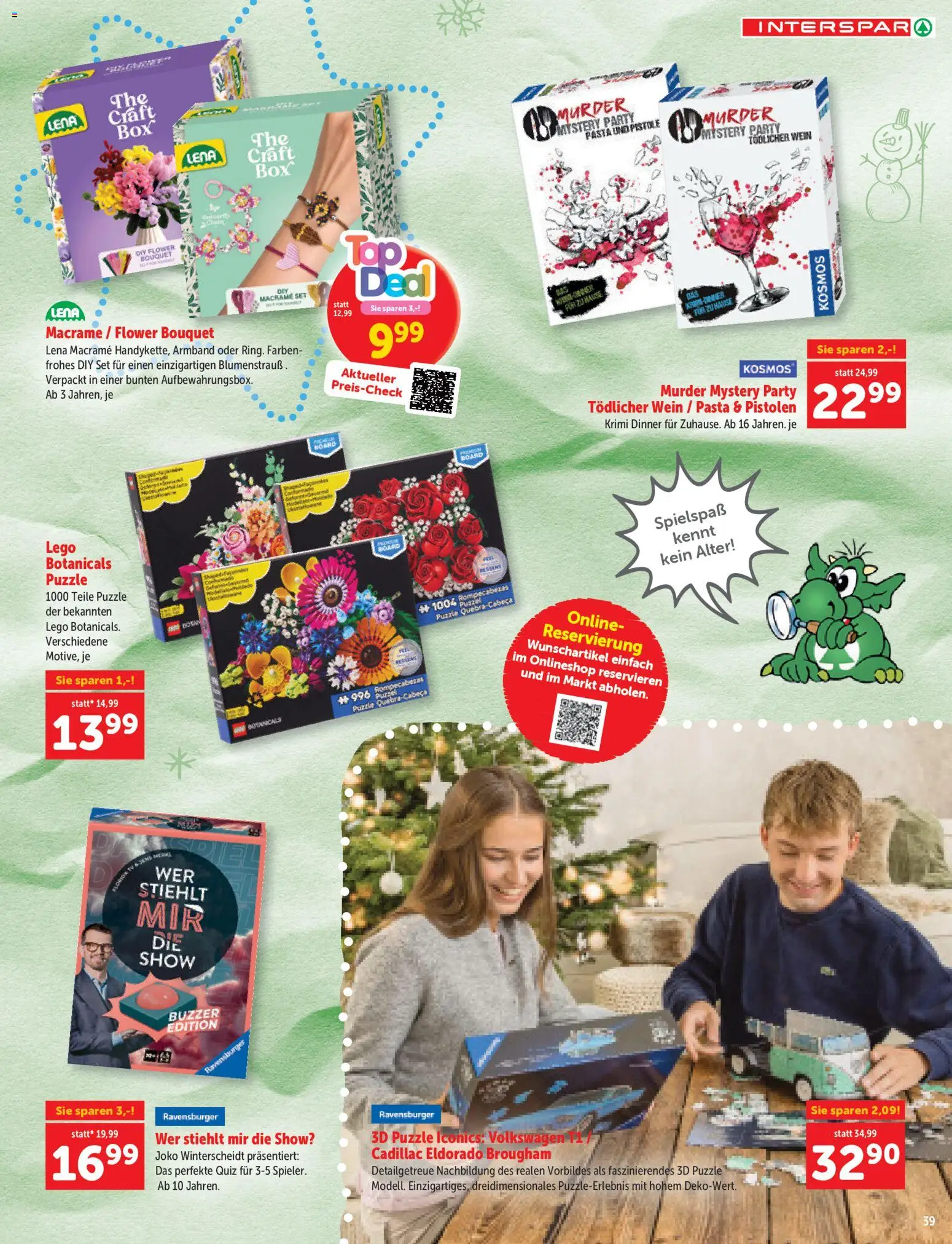 Interspar Sonderfolder Kindergeschenke gültig ab 27.10.2026 | Seite: 39 | Produkte: Pasta, Wein
