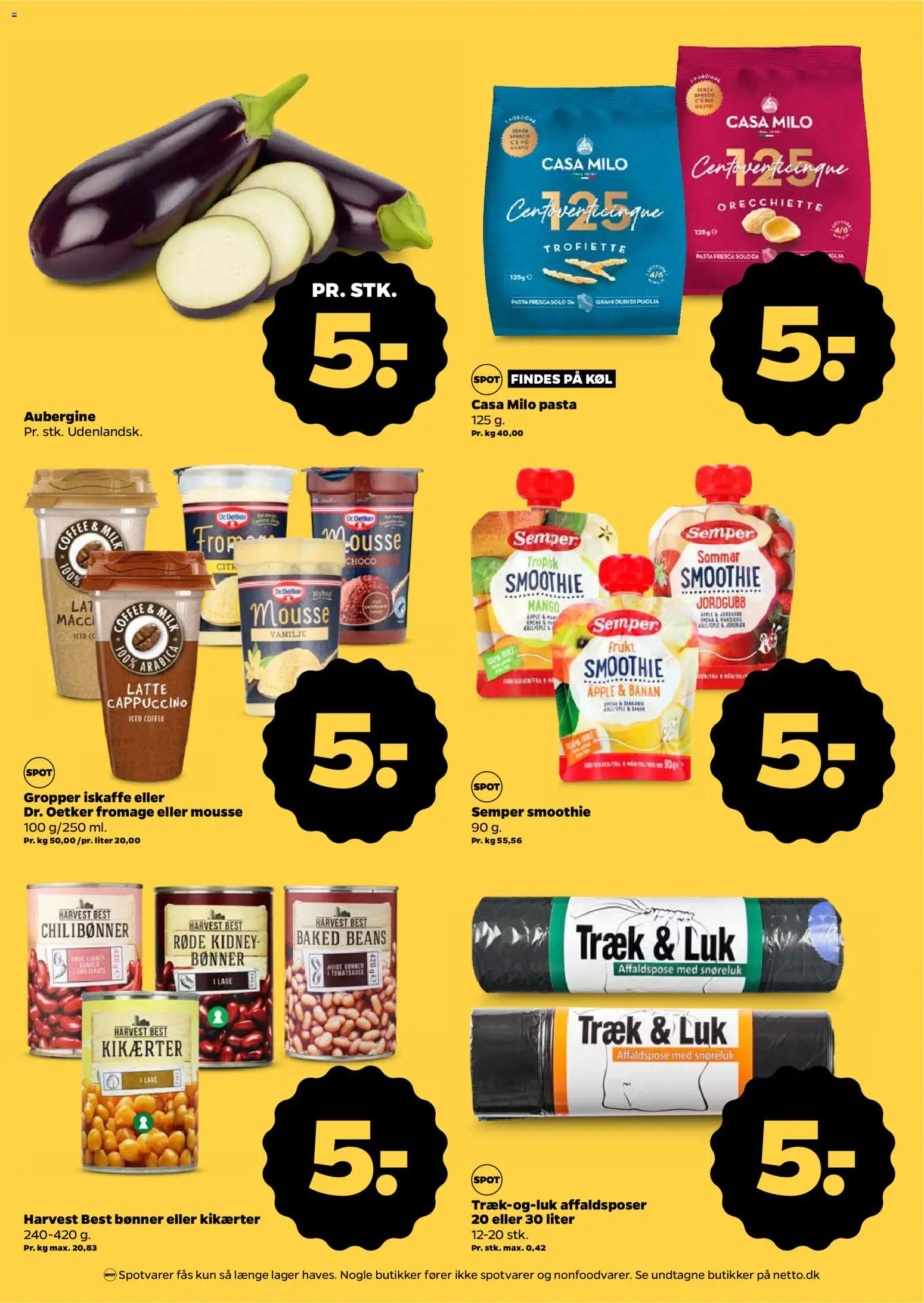 Netto tilbudsavis – gyldig fra 18.04.2026 | Side: 3 | Produkter: Pasta, Bønner, Aubergine, Vanilje