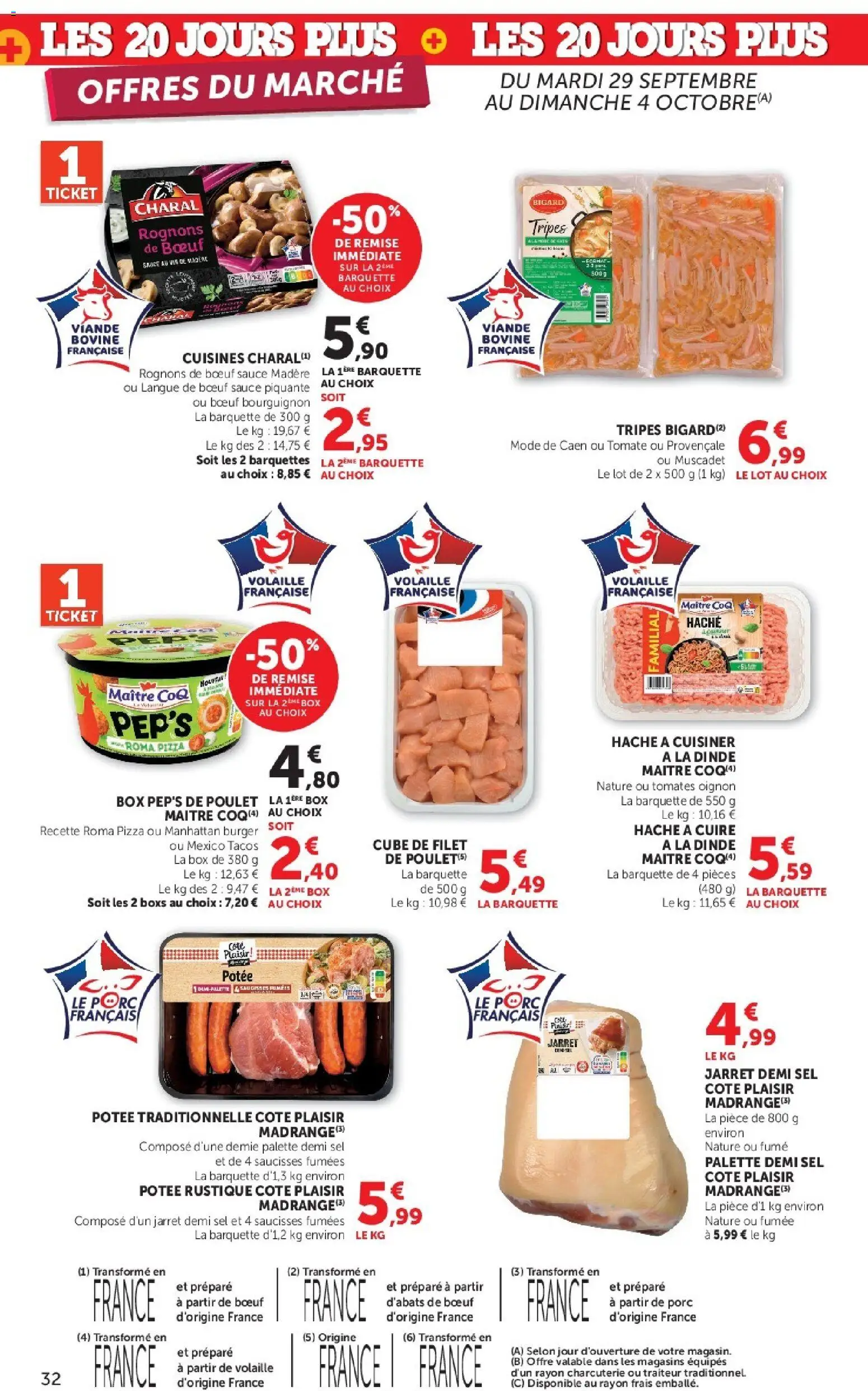 {H1} | Page: 32 | Produits: Sel, Viande, Porc, Viande bovine
