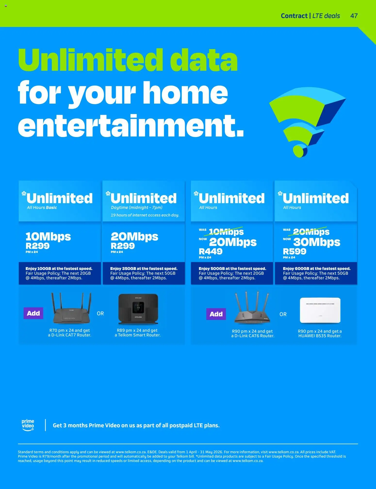 New Telkom catalogue – valid from 01.04.2026 | Page: 45 | Products: Data