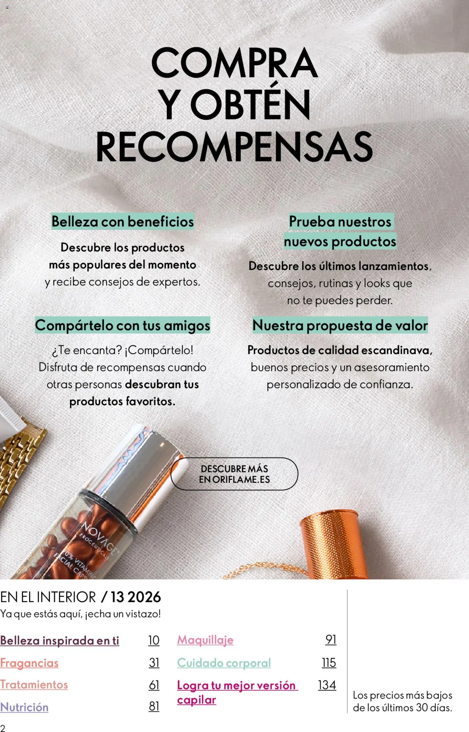 Oriflame - Catálogo Campaña 13 │ válido desde el 16/09/2026 | Página: 2 | Productos: Maquillaje, Té