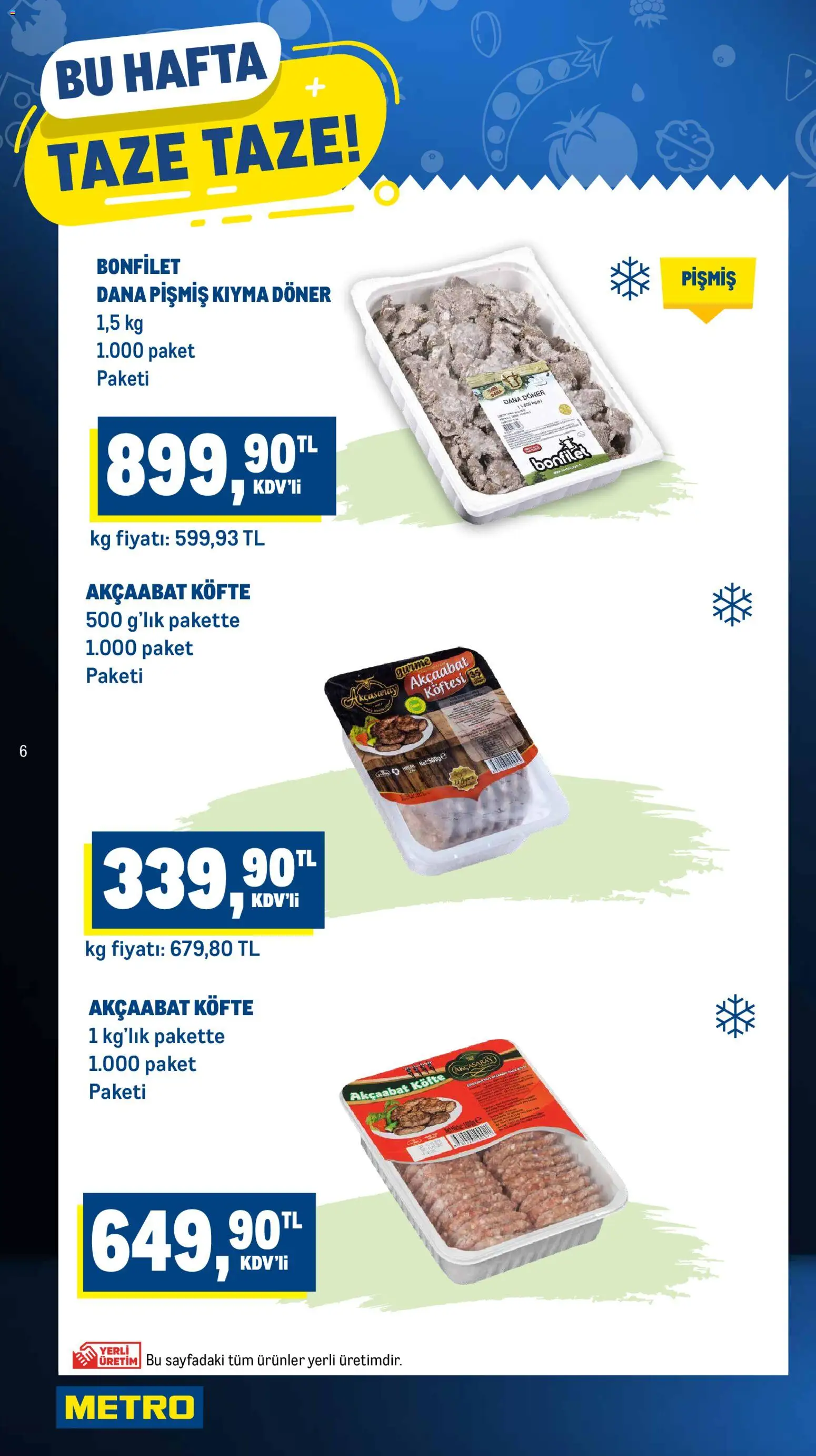 Metro Katalog - 05 Ağustos 2026 tarihinden itibaren geçerlidir | Sayfa: 6 | Ürünler: Döner, Kıyma
