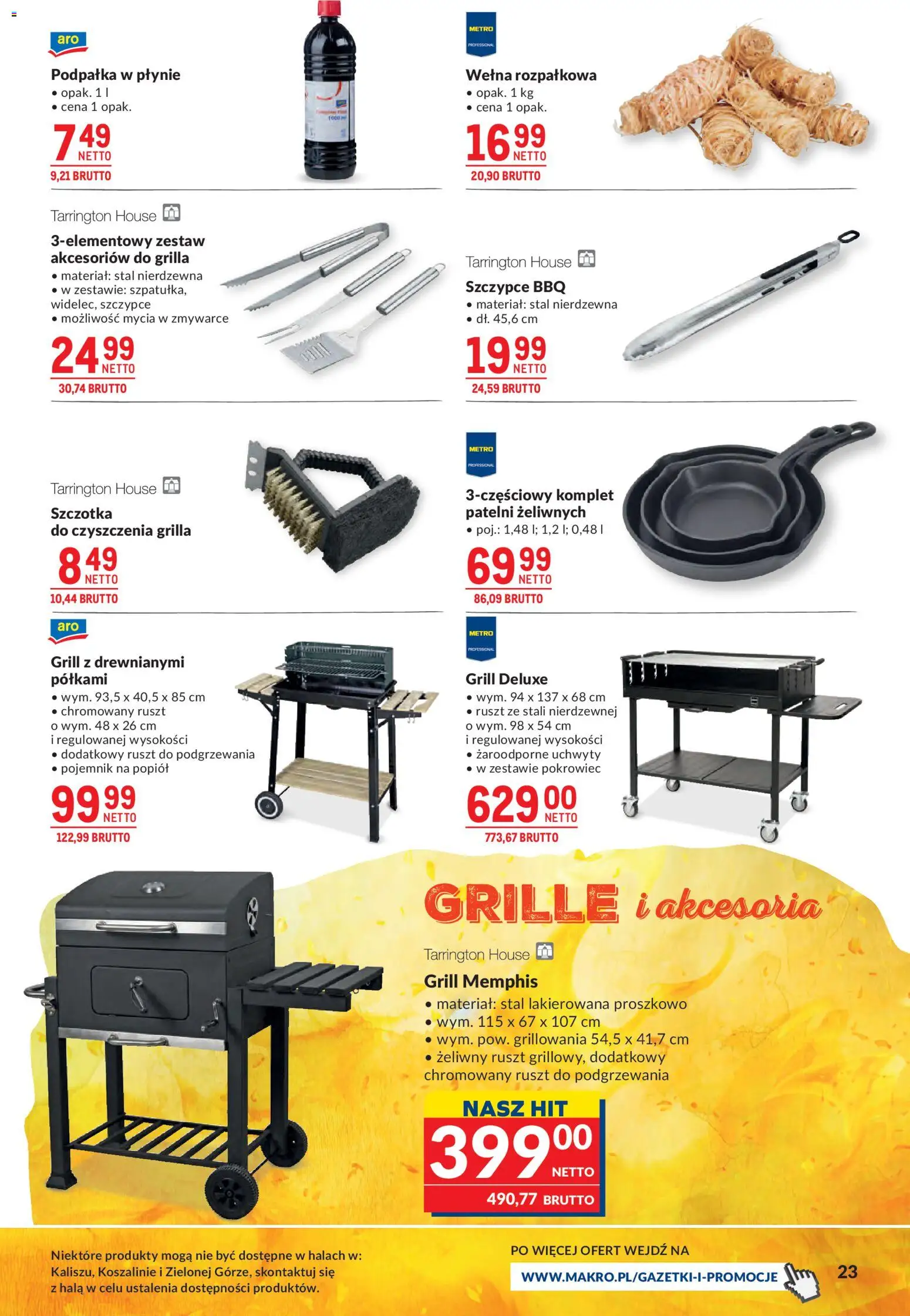 Makro gazetka - Grill Ogród od 26.05.2026 | Strona: 23 | Produkty: Grill, Ruszt, Szczotka