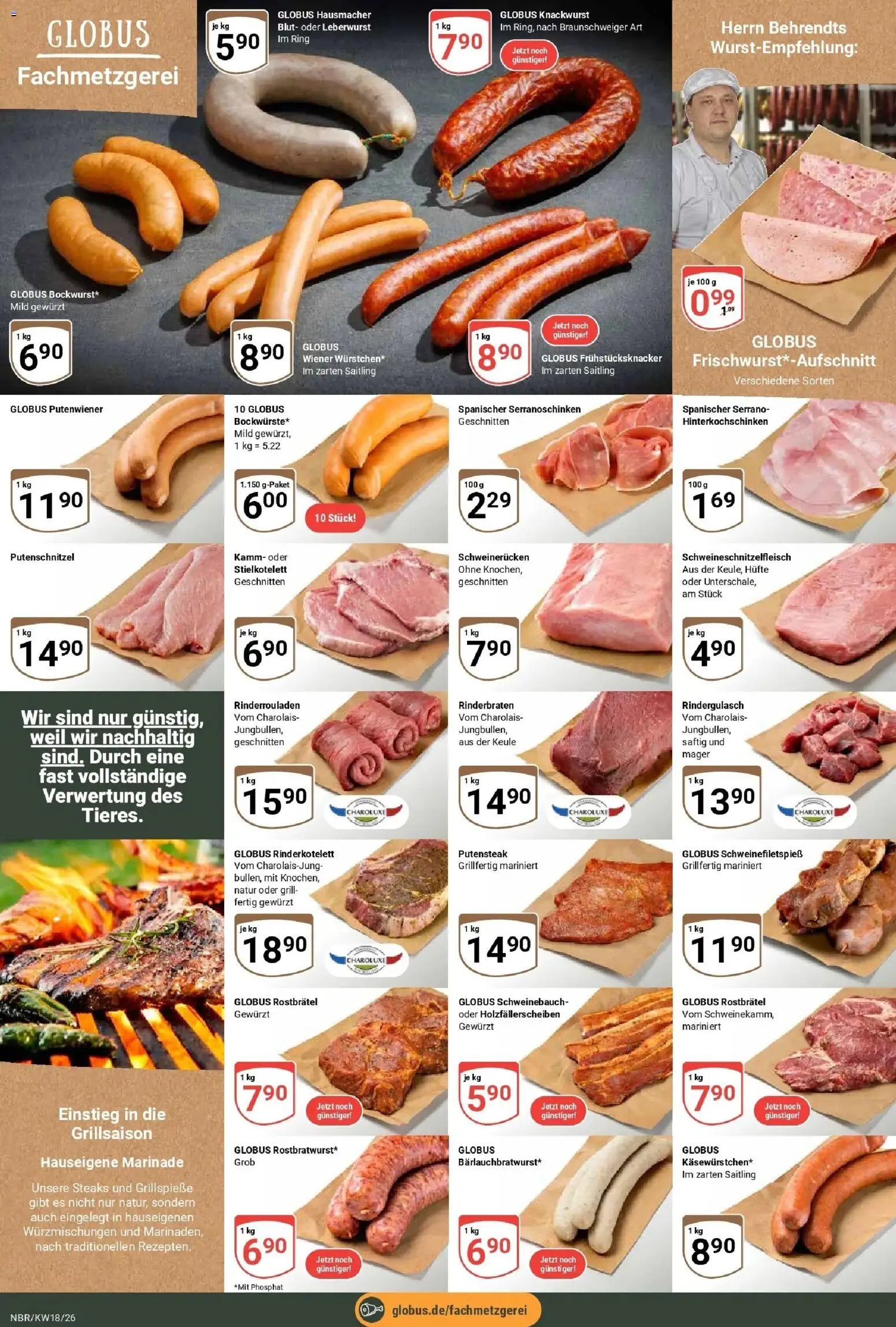 Globus Prospekt Neubrandenburg	 – gültig ab 27.04.2026 | Seite: 9 | Produkte: Rinderrouladen, Grill, Schweinebauch, Schweinerucken
