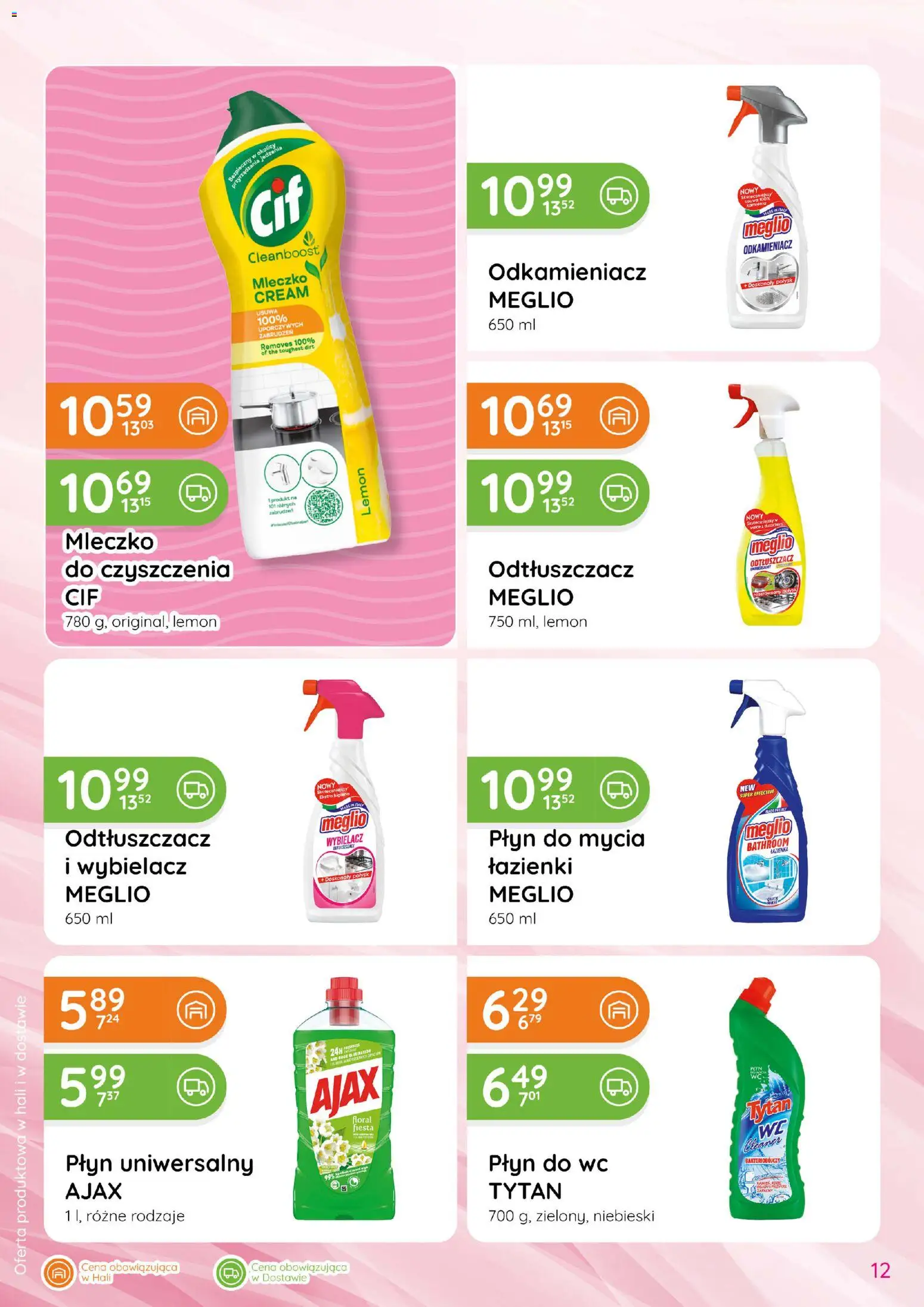 Eurocash gazetka - Katalog Chemiczny od 04.06.2026 | Strona: 12 | Produkty: Meglio, Cleaner