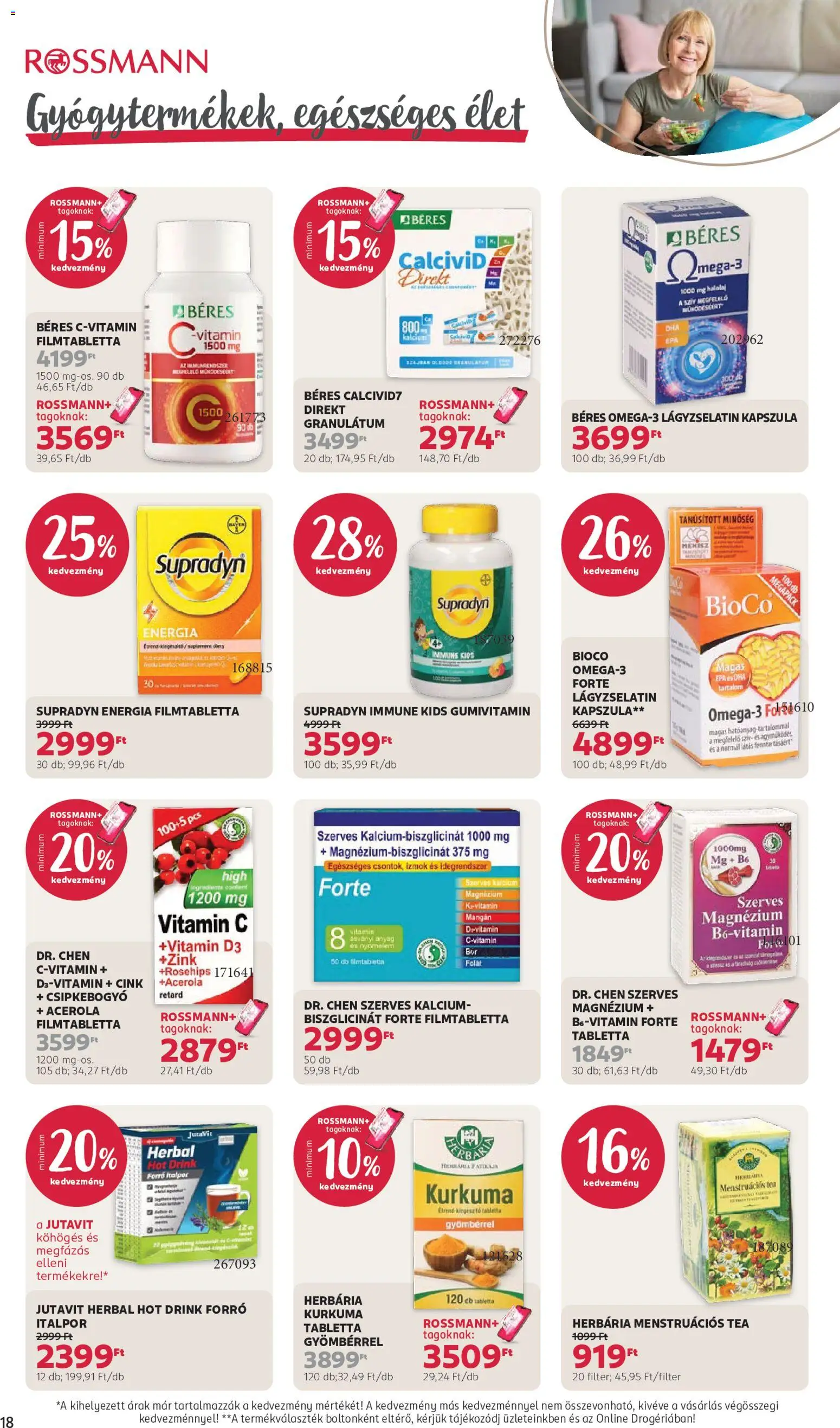 Rossmann akciós ujság - amely érvényes a következő dátumtól: 2026.10.05. | Oldal: 20 | Termékek: Vitamin, Bor, Tea, Béres