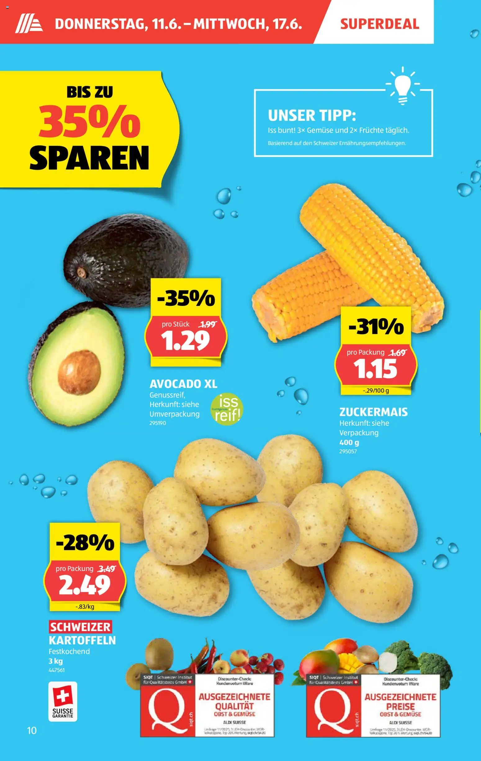 Aldi aktionen – gültig ab 11.06.2026 | Seite: 12 | Produkte: Avocado, Gemüse, Kartoffeln, Früchte
