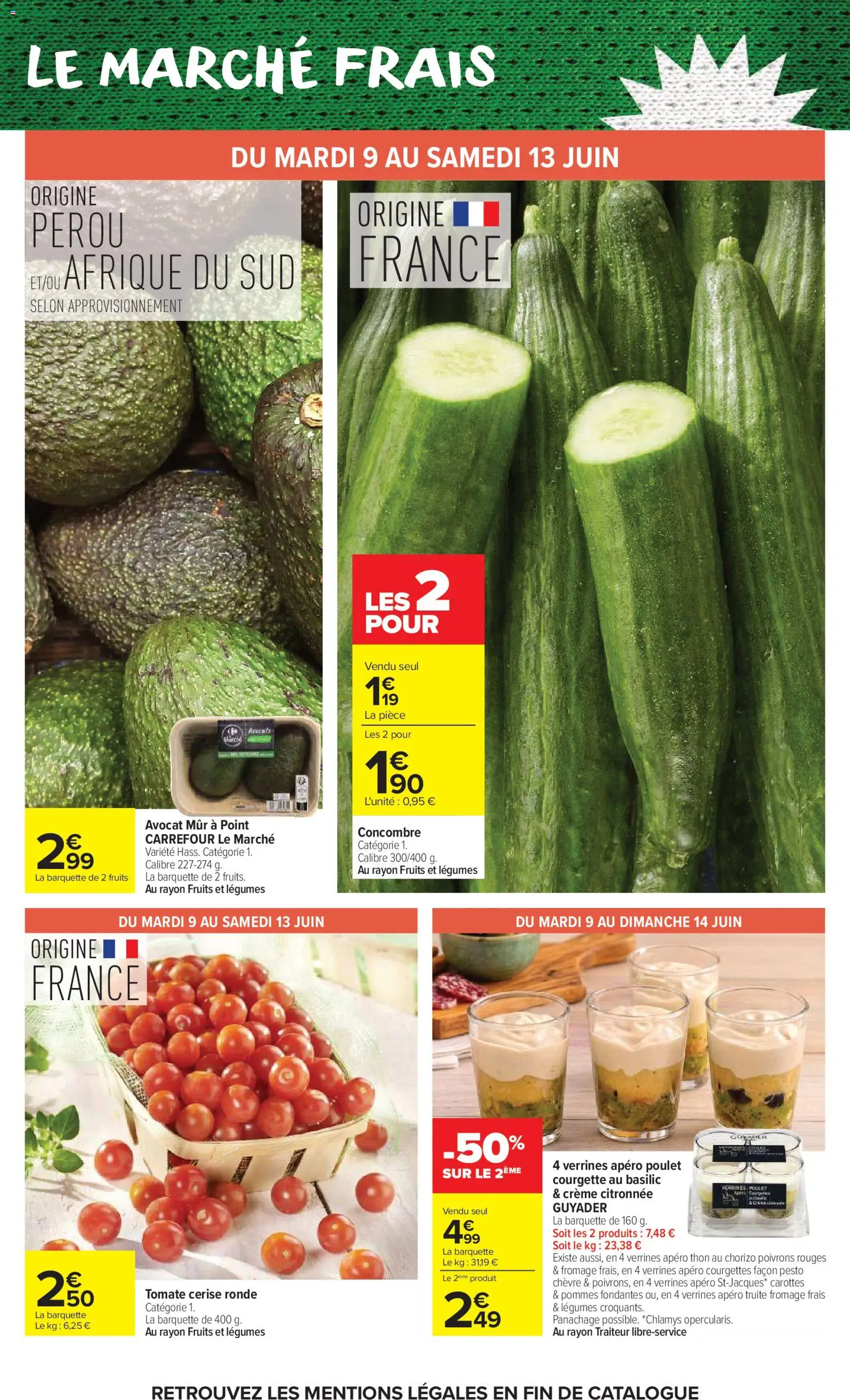 {H1} | Page: 21 | Produits: Avocat, Carottes, Tomate cerise, Fromage