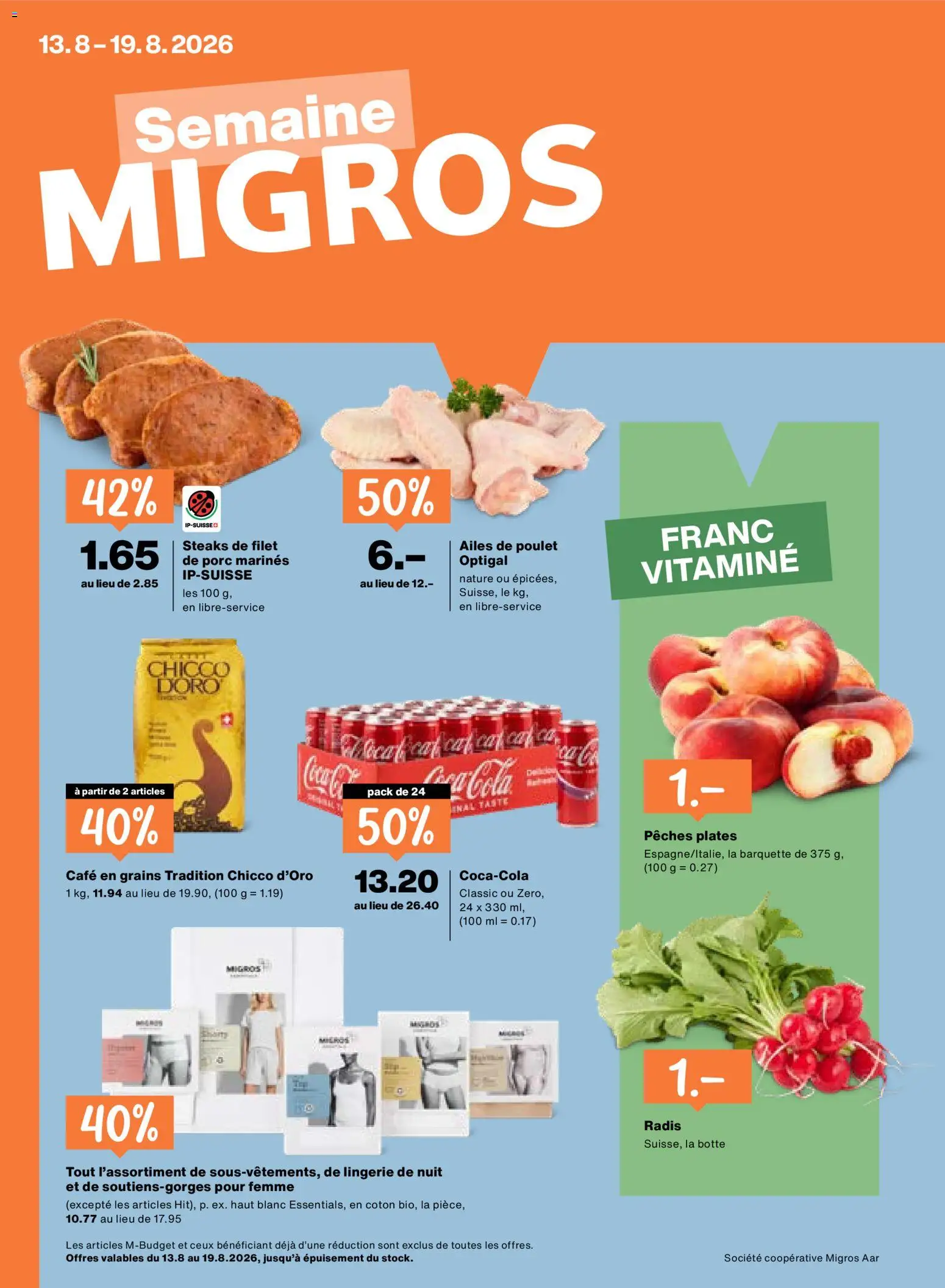 Migros aktionen FR – gültig ab 13.08.2026 | Seite: 1