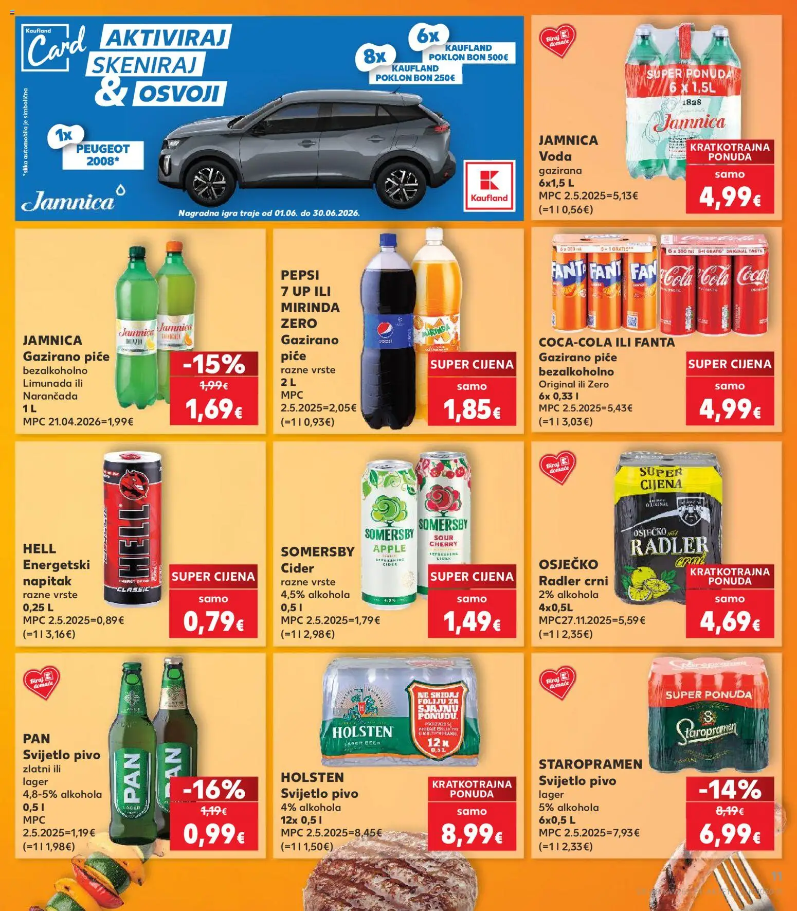 Kaufland katalog | vrijedi od 17.06.2026 | Stranica: 11 | Proizvodi: Hell, Pepsi, Somersby, Igra