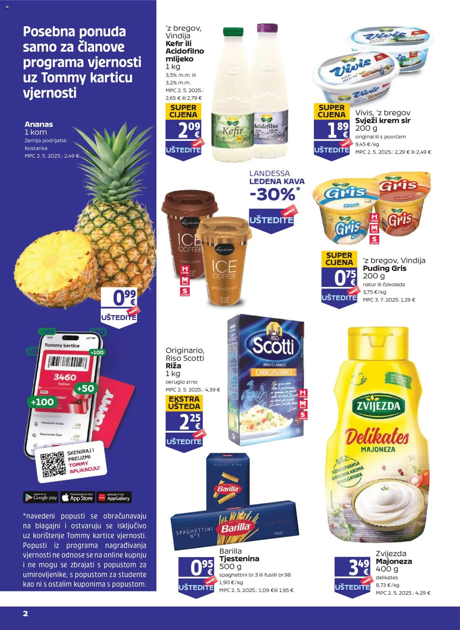 Tommy katalog | vrijedi od 09.07.2026 | Stranica: 1 | Proizvodi: Sir, Čokolada, Tjestenina, Cappuccino