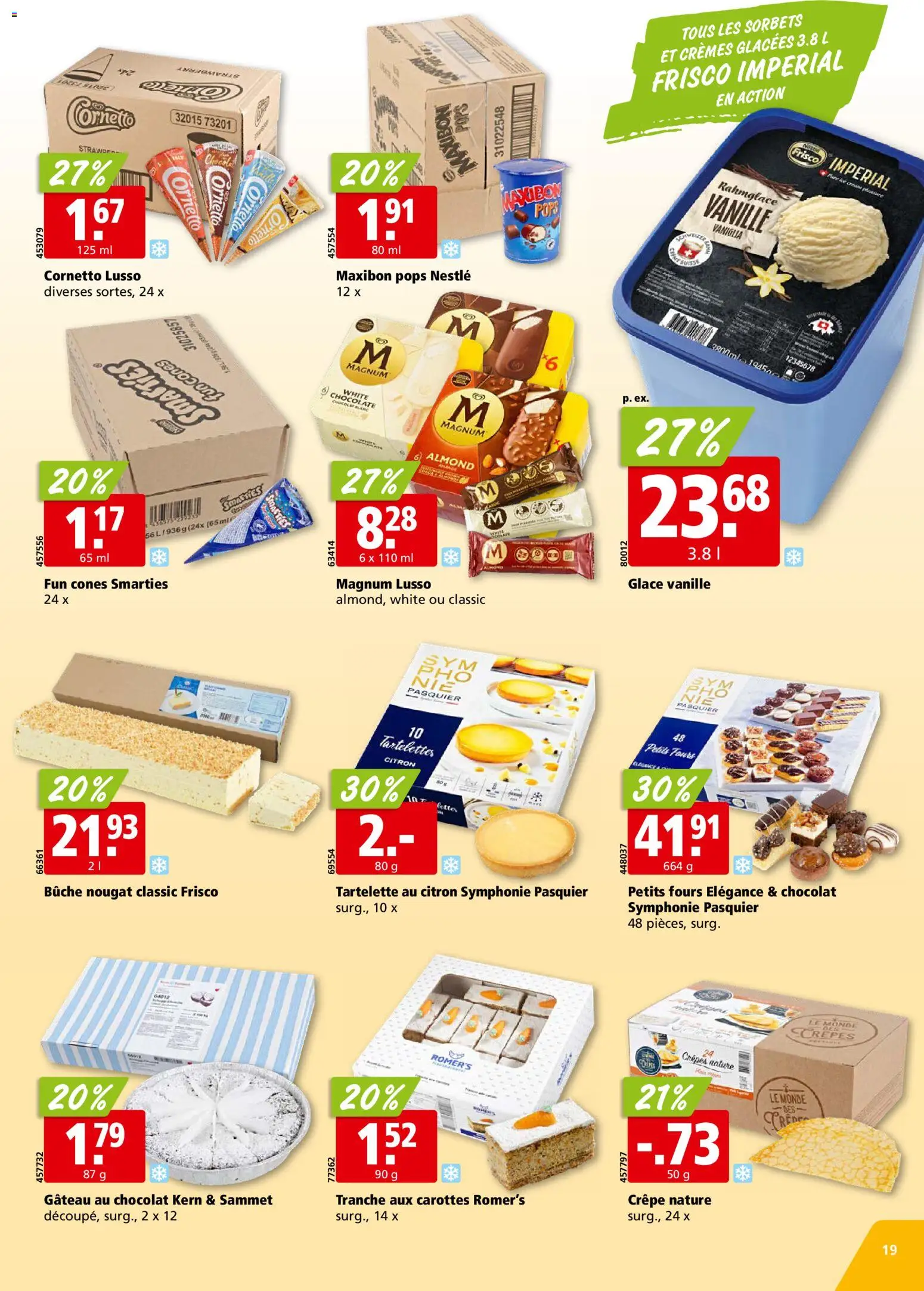 Aligro aktionen Chavannes, Matran, Genève, Sion – gültig ab 26.10.2026 | Seite: 19 | Produkte: Magnum, Vanille, Glace
