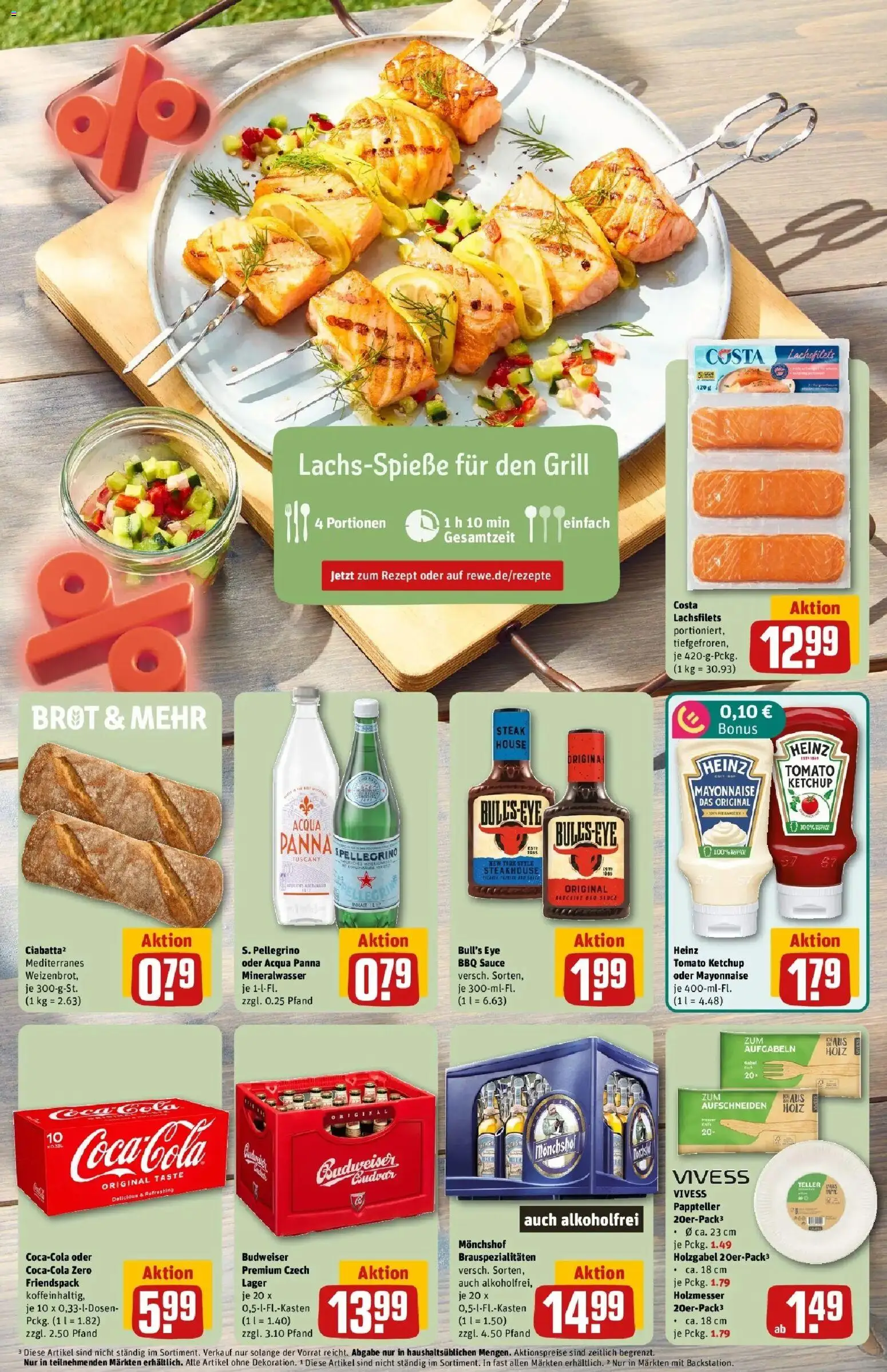REWE Prospekt ab 03.08.2026 zum Blättern » Angebote | Seite: 5 | Produkte: Mineralwasser, Brot, Budweiser, Maus
