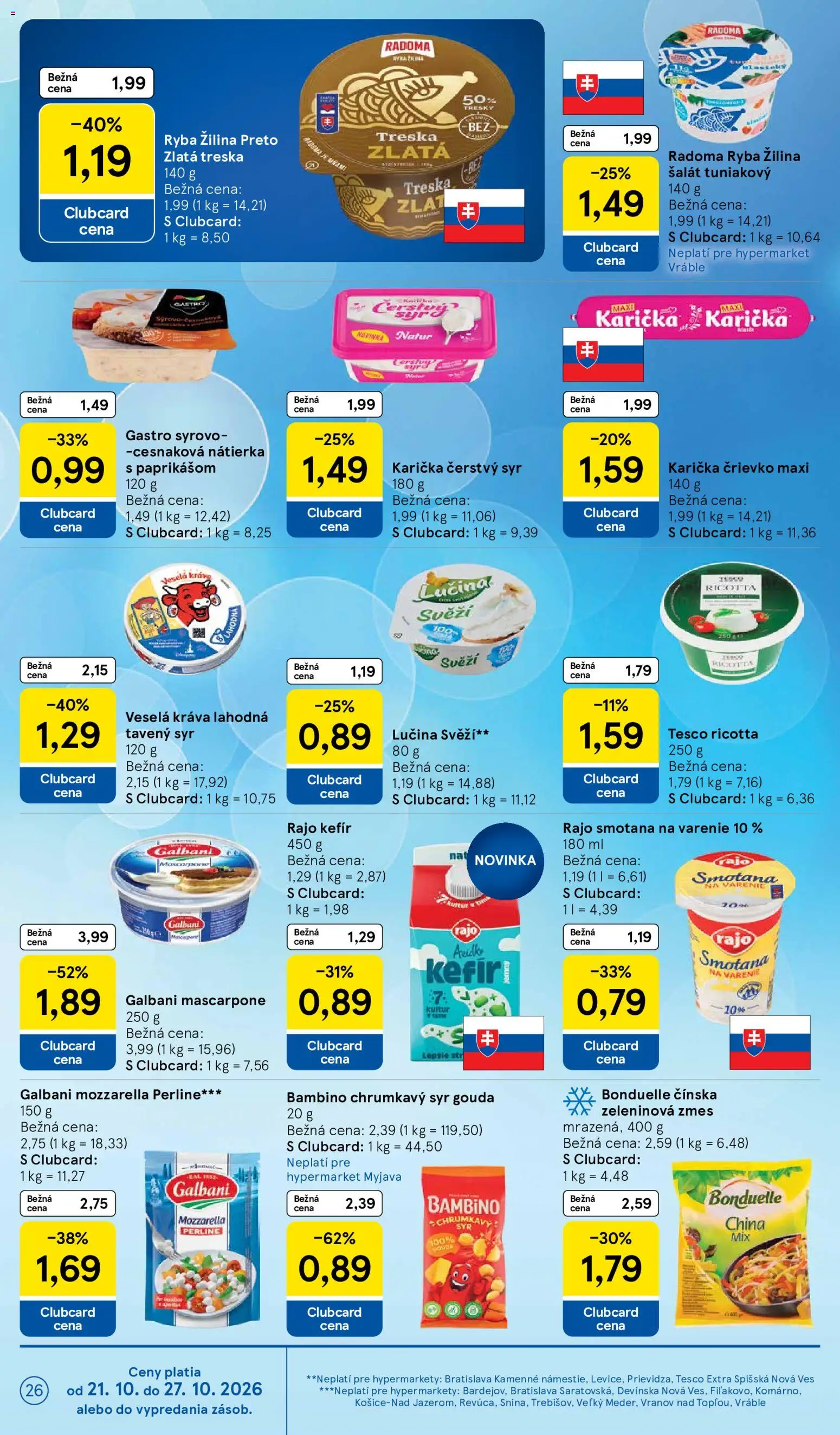 Nové Tesco akcie – leták je platný od 21.10.2026 | Strana: 26