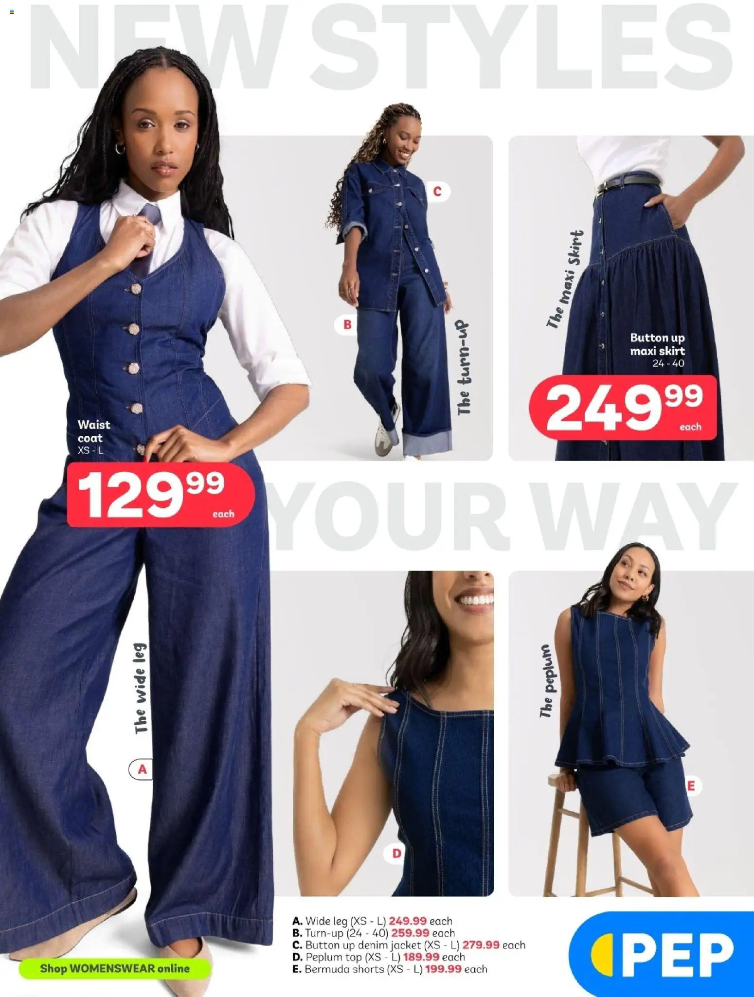New PEP Stores catalogue – valid from 23/07/2026 | Page: 2 | Products: Jacket, Coat, Shorts, Skirt