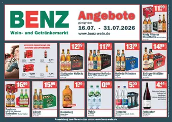 Benz Getränke Prospekt ab 16.07.2026 gültig